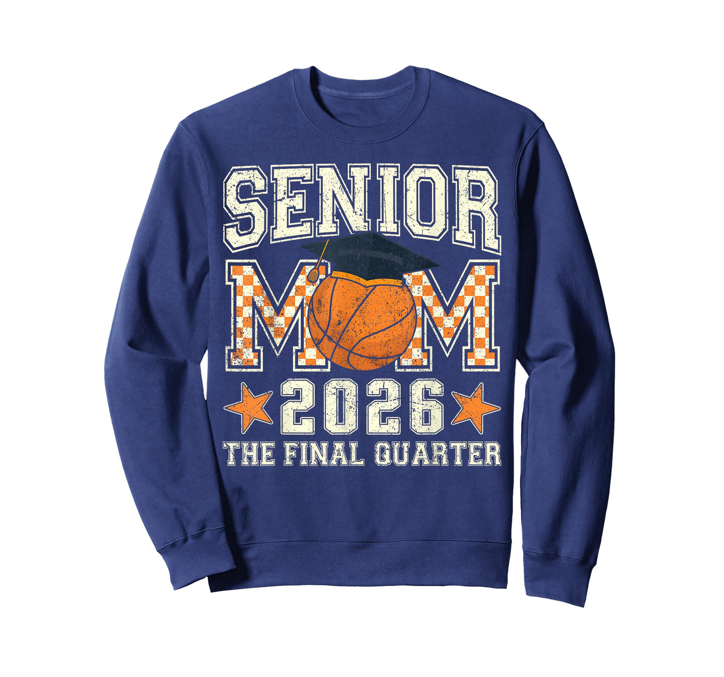 Senior Mom 2026 Basketball Graduation Quarter Men Women T-Shirt