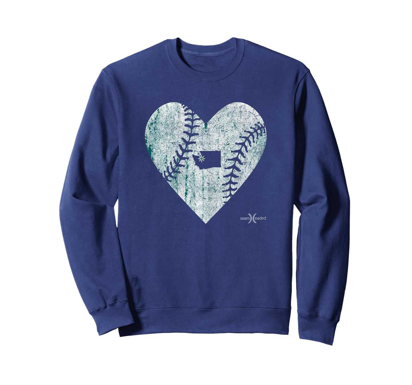 Vintage Seattle Baseball Heart T-Shirt