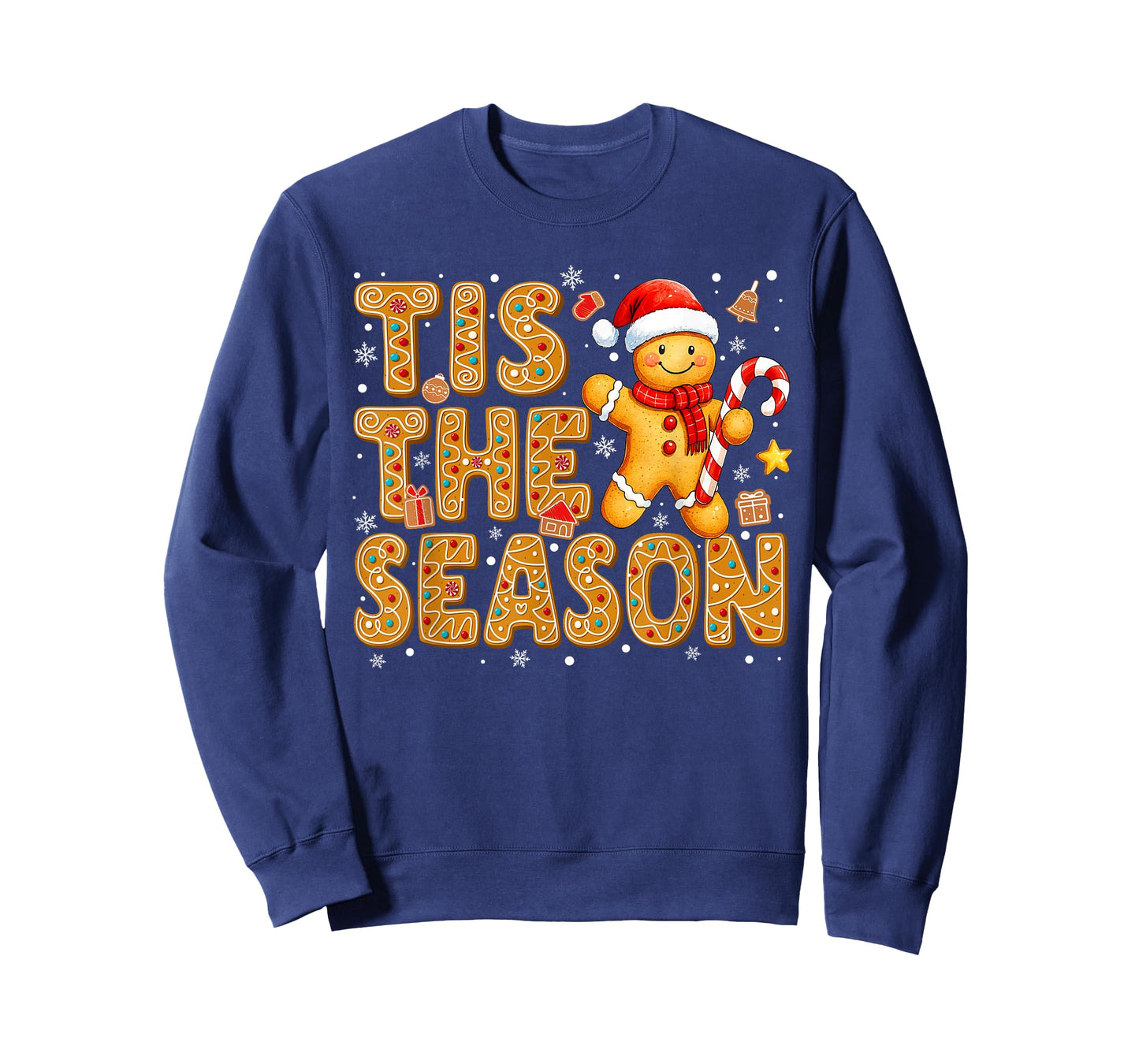 Tis The Season Gingerbread Santa Hat Christmas Cookie Women T-Shirt