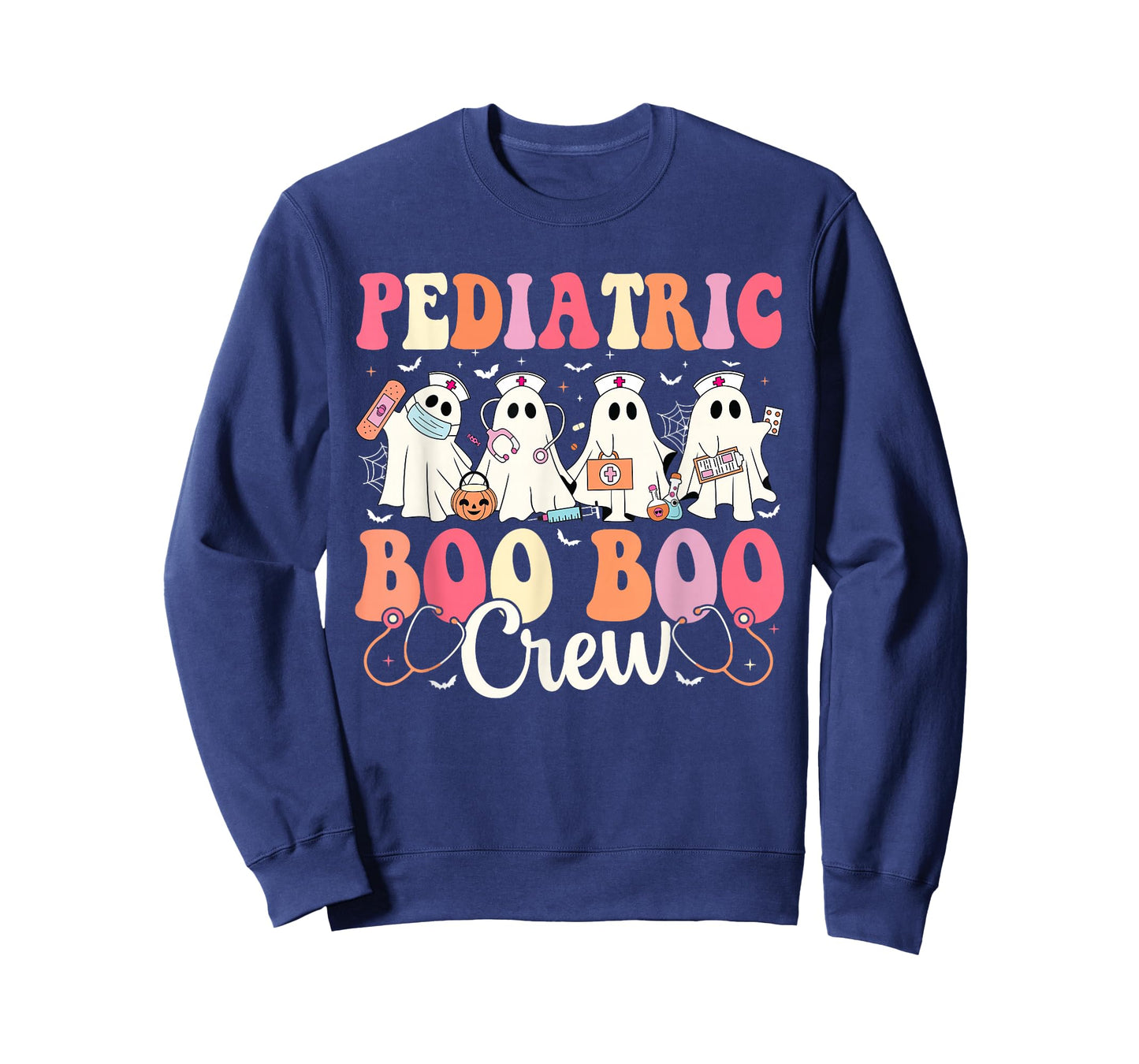 Pediatric Nurse Boo Boo Crew Ghost Nurse Halloween Costume T-Shirt