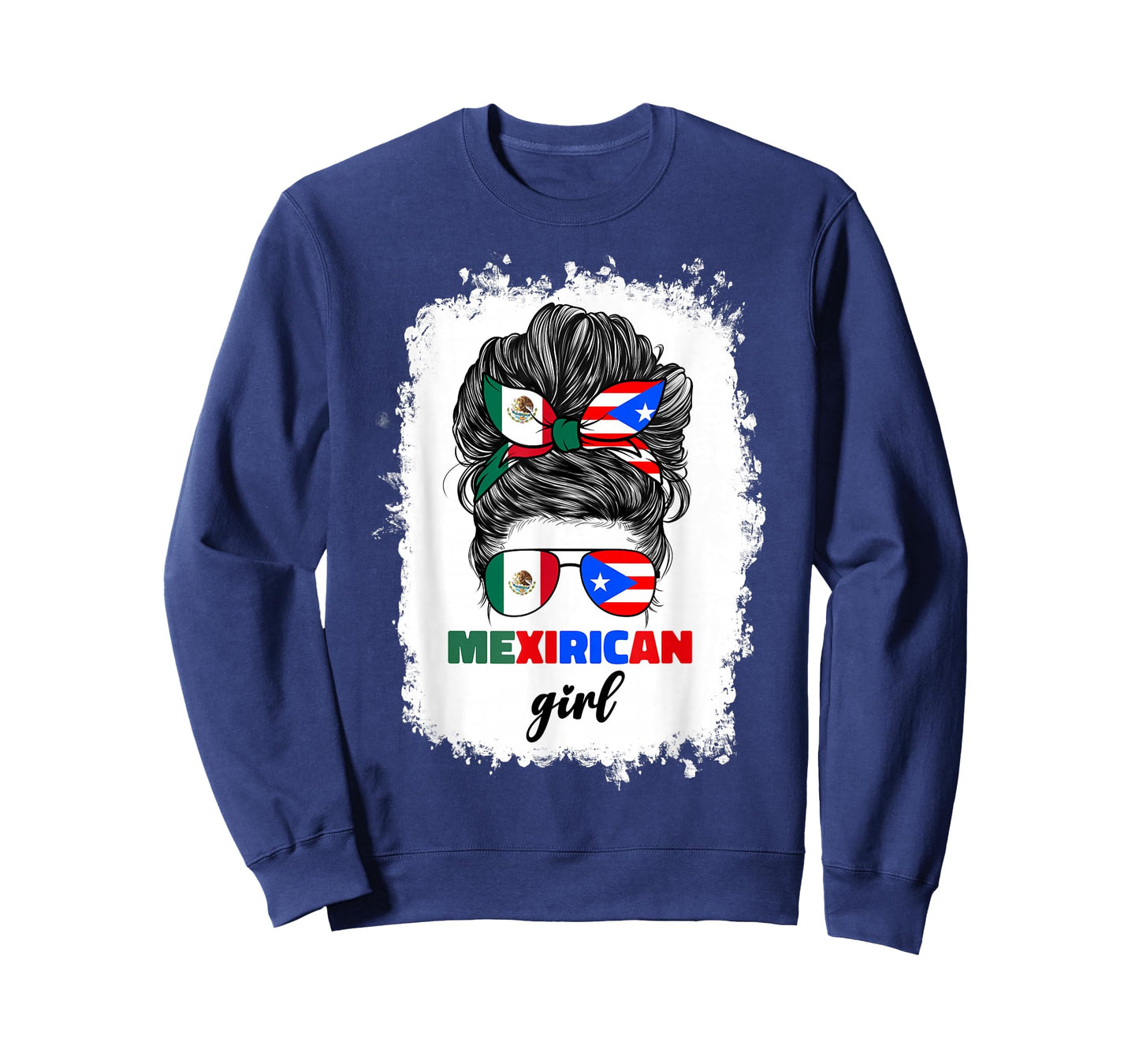 Mexirican Girl Mix Half Mexican And Puerto Rican Rico Flag T-Shirt