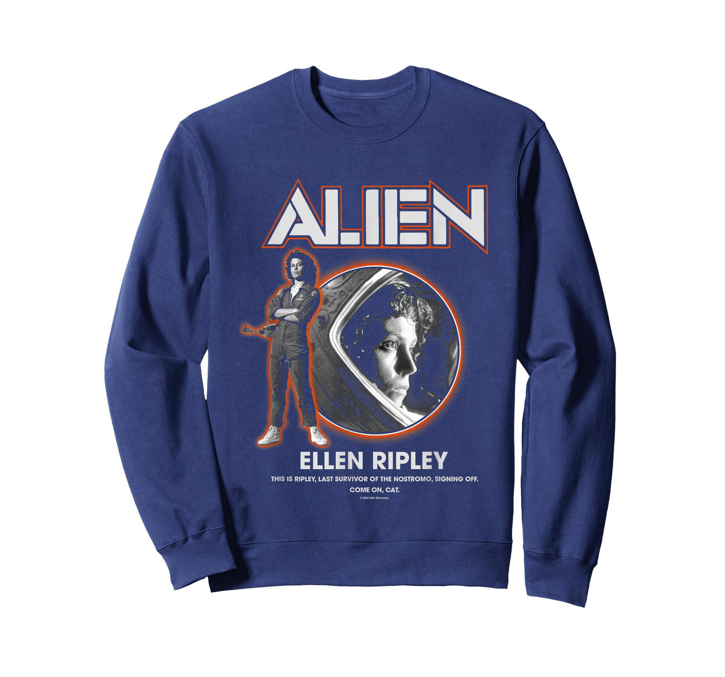 Aliens Iconic Ellen Ripley Last Survivor Retro Big Portrait T-Shirt