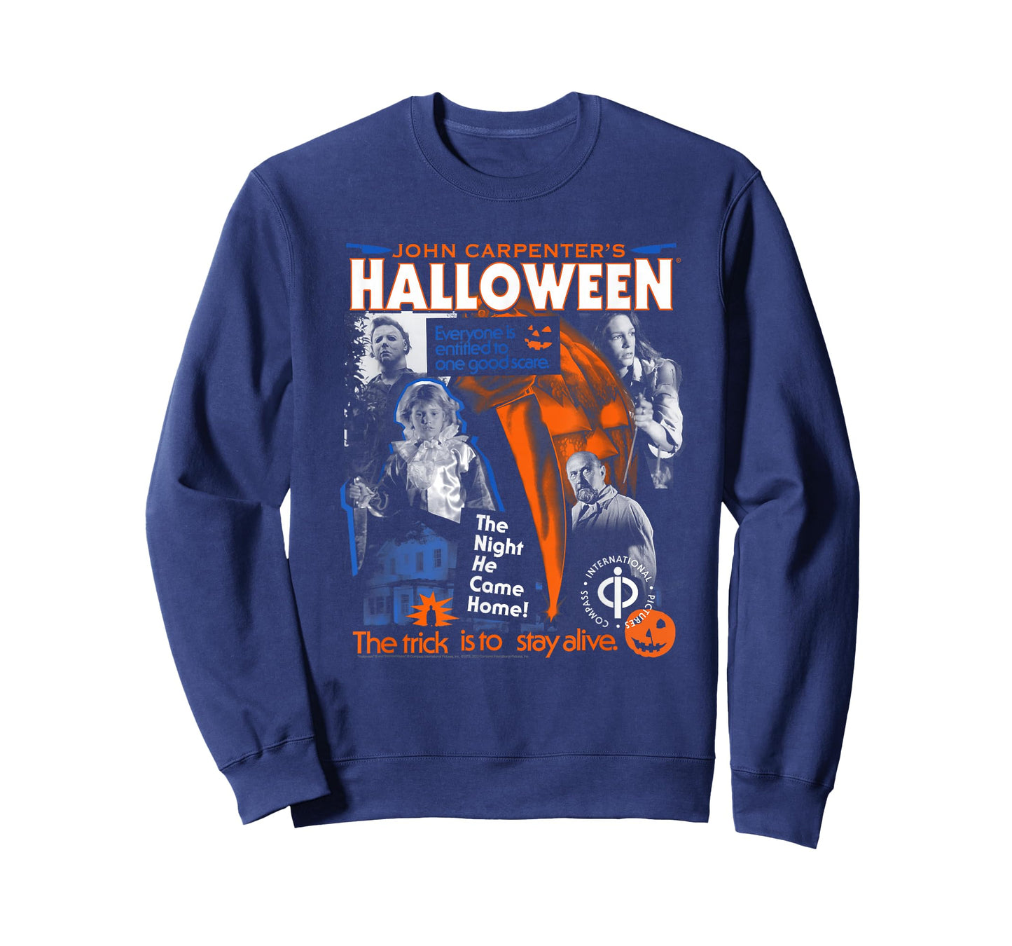 Halloween Trick is to Stay Alive Collage Retro Horror Movie T-Shirt