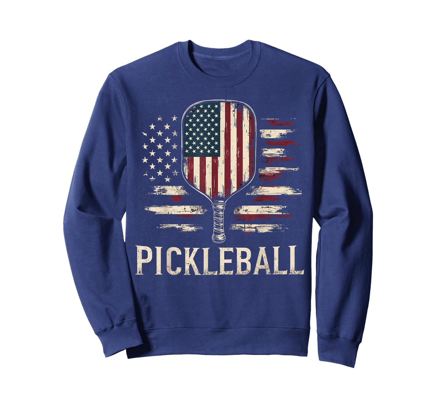 Pickleball Player US Flag Retro Paddleball T-Shirt