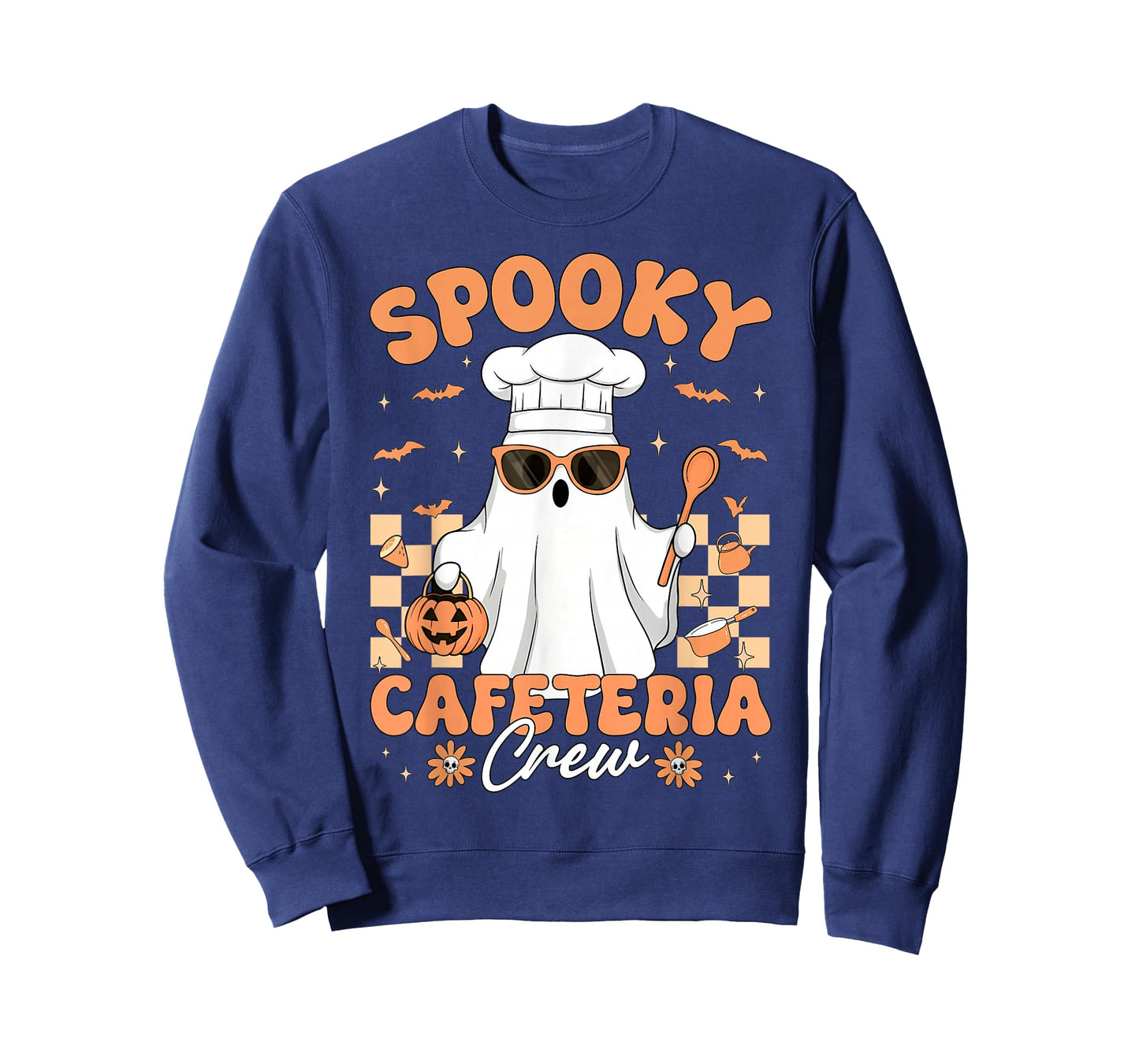 Spooky Cafeteria Crew Lunch Lady Halloween Ghost Men Women T-Shirt