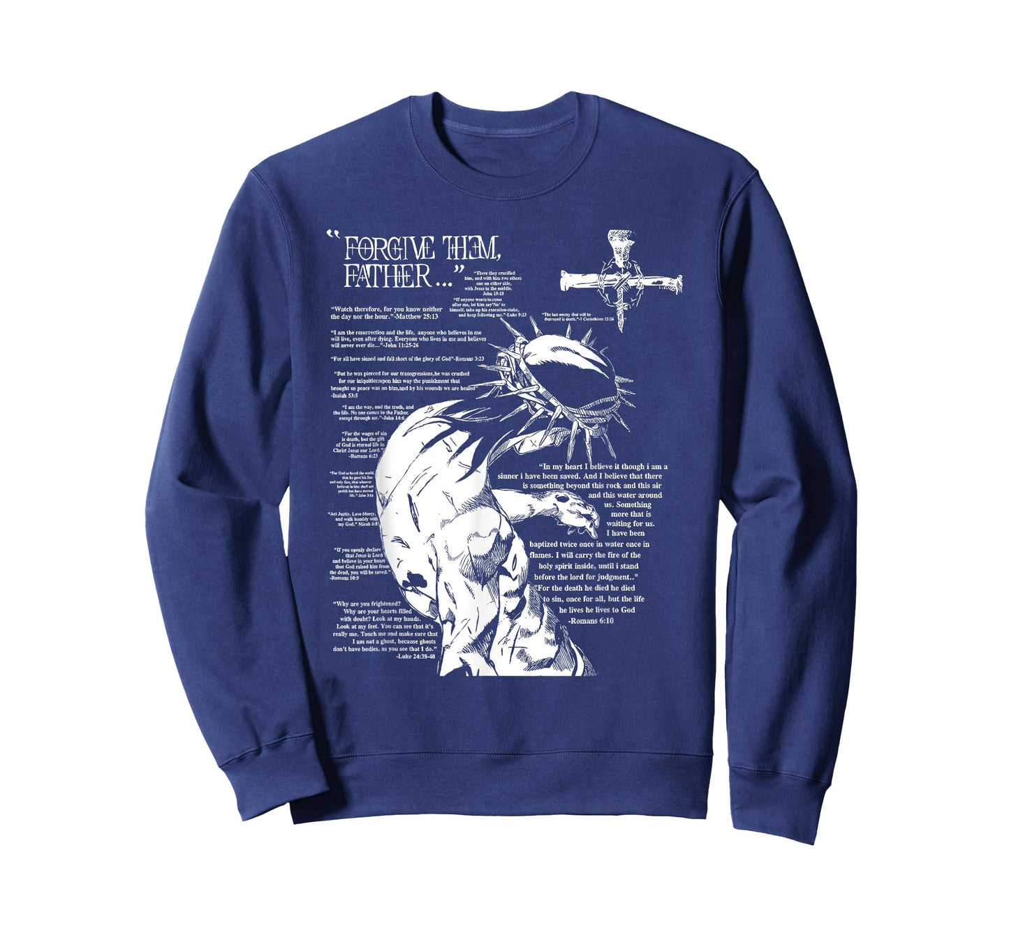 Forgive Them Father Anime Jesus Cross Tee T-Shirt