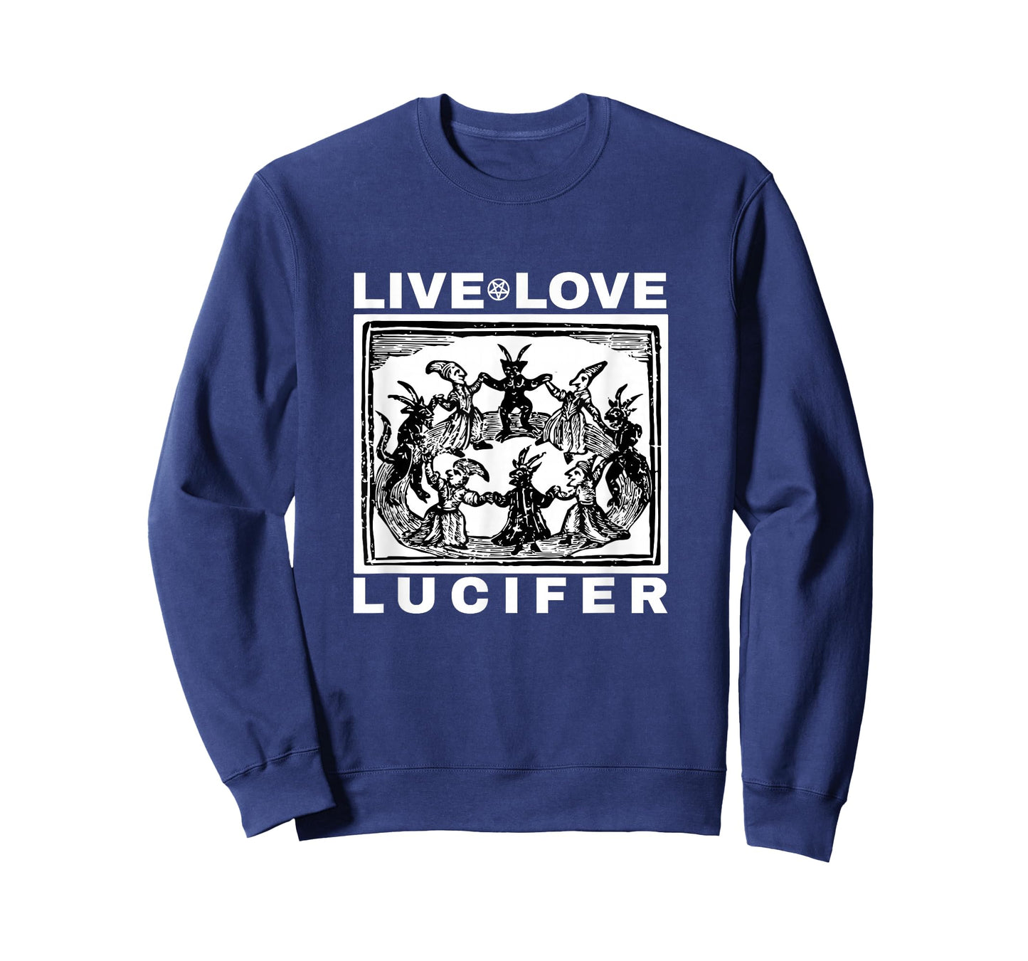 Hail Satan Live Love Lucifer With Dancing Demons Original T-Shirt