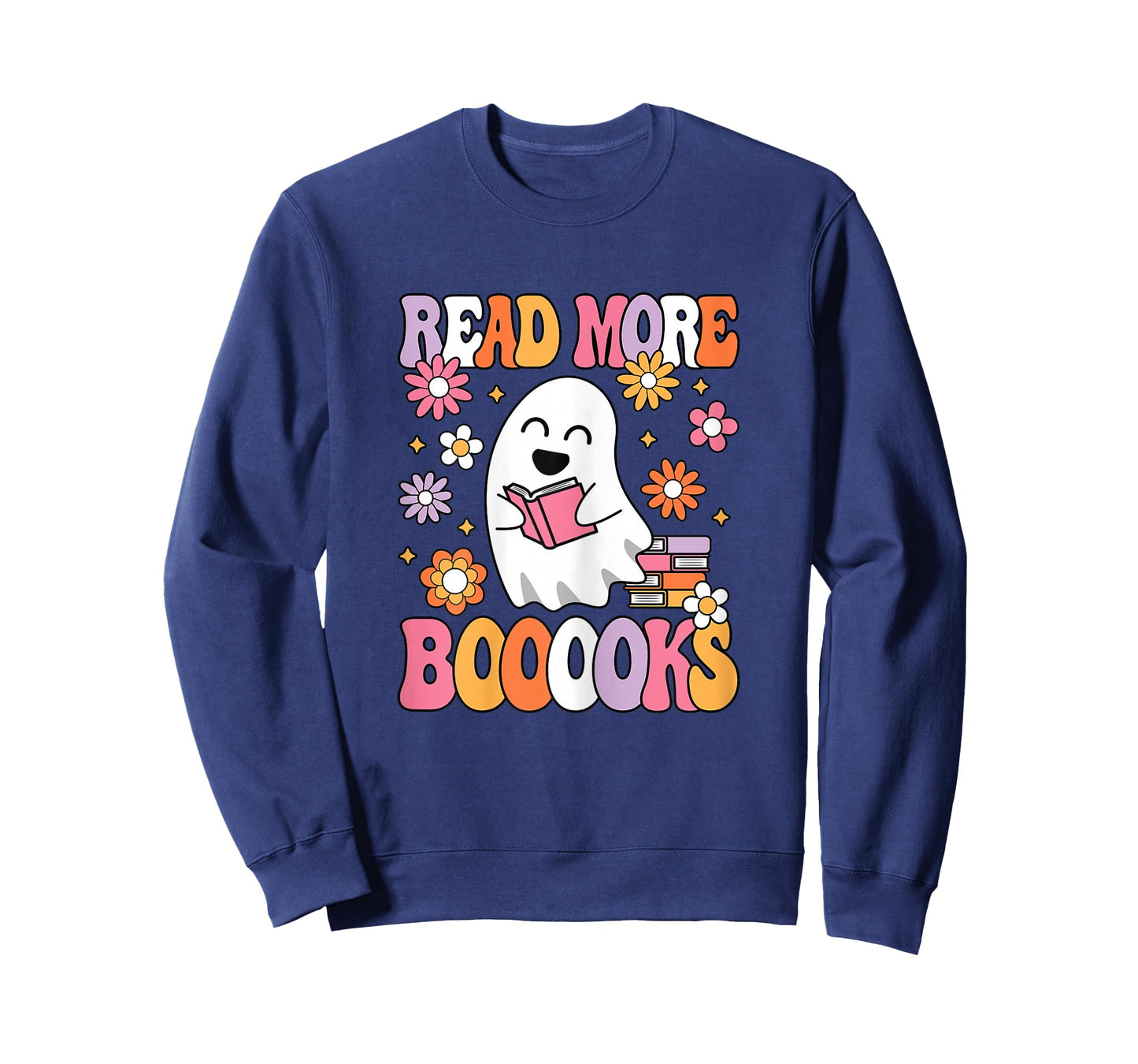 Read More Books Groovy Funny Halloween Teacher Women T-Shirt