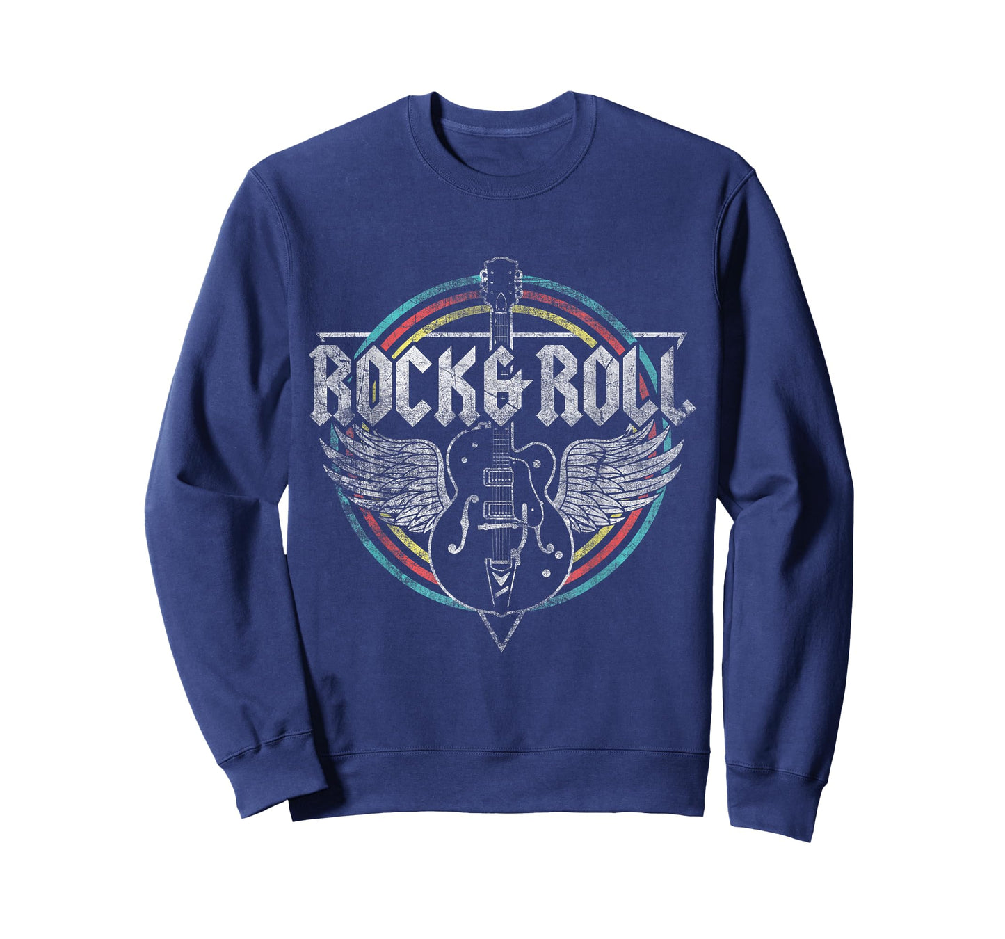 Rock & Roll Guitar Wings Music T-Shirt Small