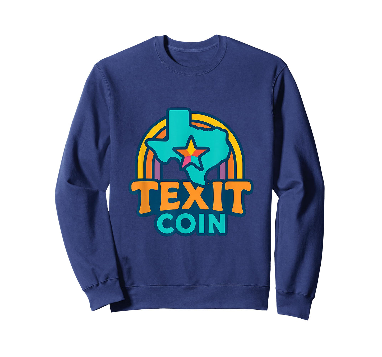 Texit Coin Retro Texas Design Bold Star State Crypto T-Shirt