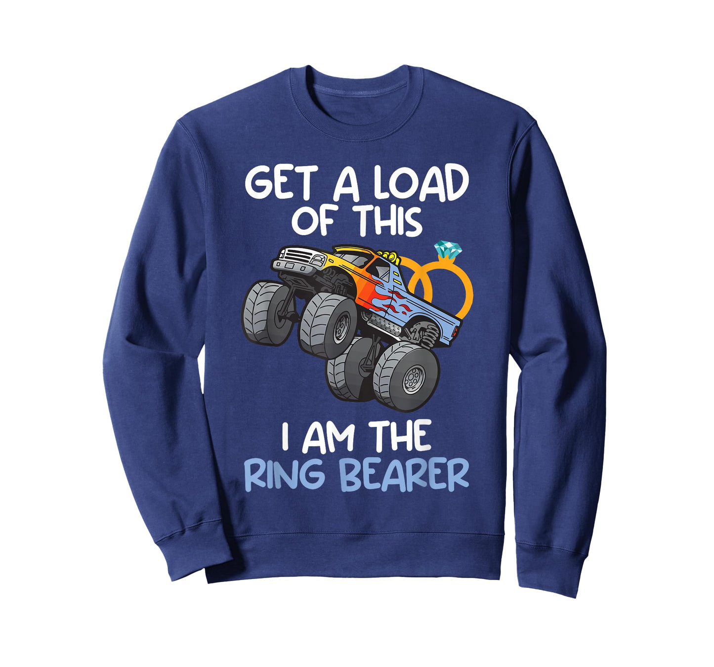 Wedding Shirt Iam The Ring Bearer Funny Monster Truck Boys T-Shirt