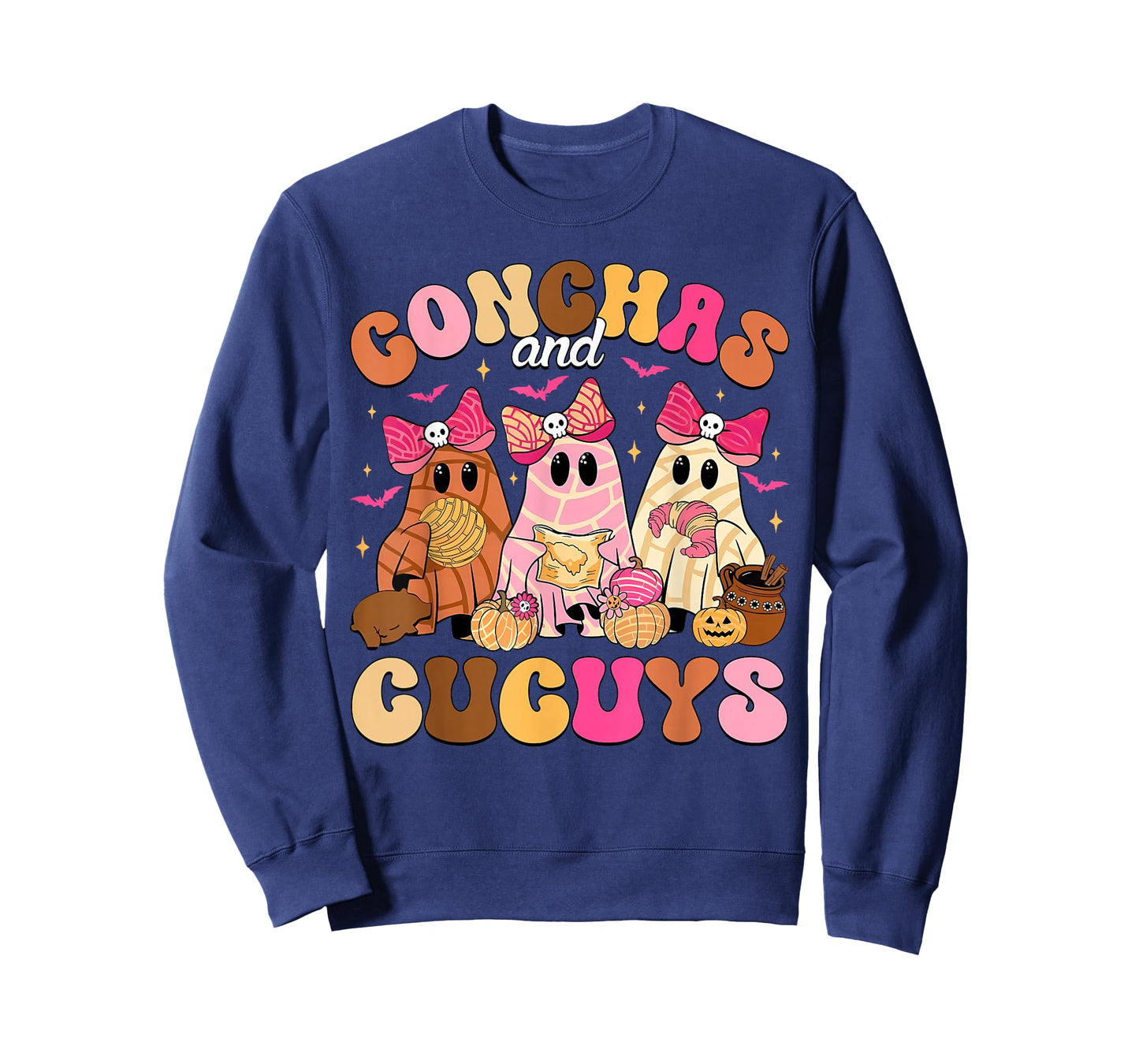 Cute Conchas and Cucuys Ghost Funny Mexican Halloween Ghost T-Shirt