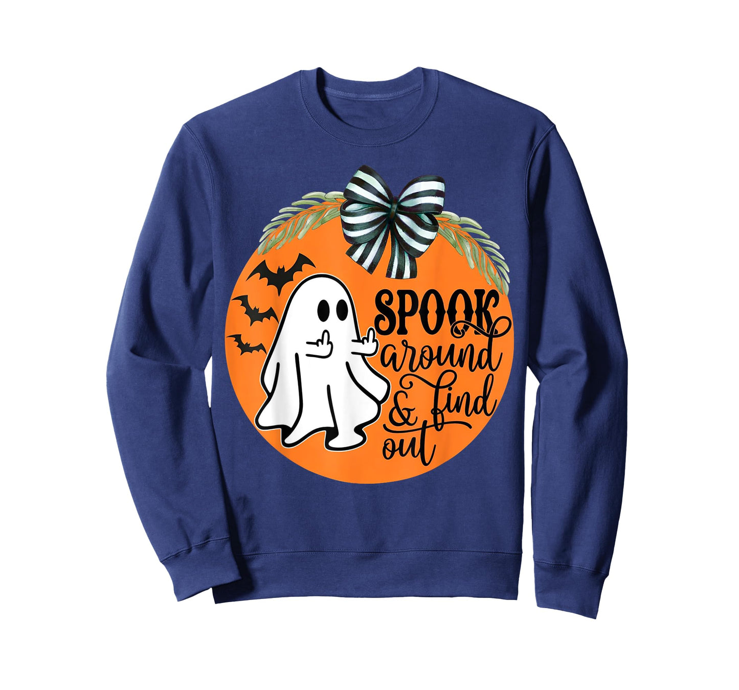 Spook Around & Find Out Ghost Middle Finger T-Shirt