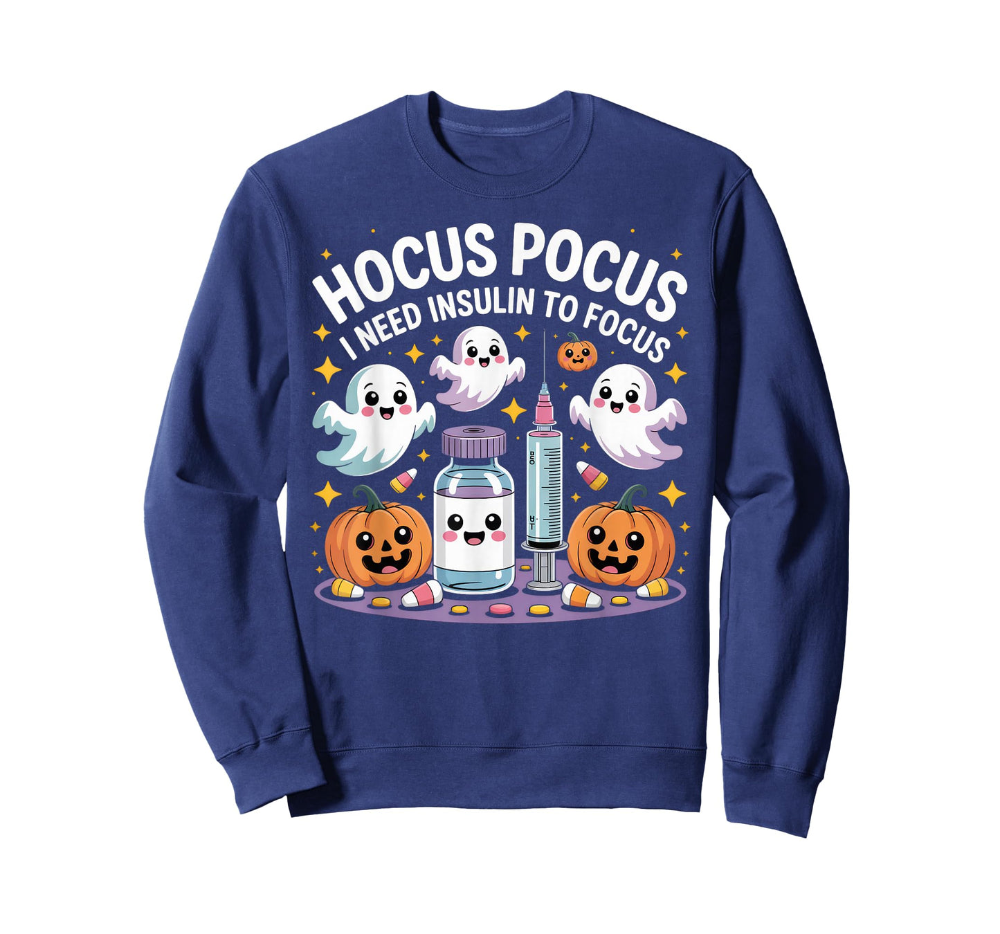 Hocus Pocus I Need Insulin to Focus Funny Halloween Diabetic T-Shirt