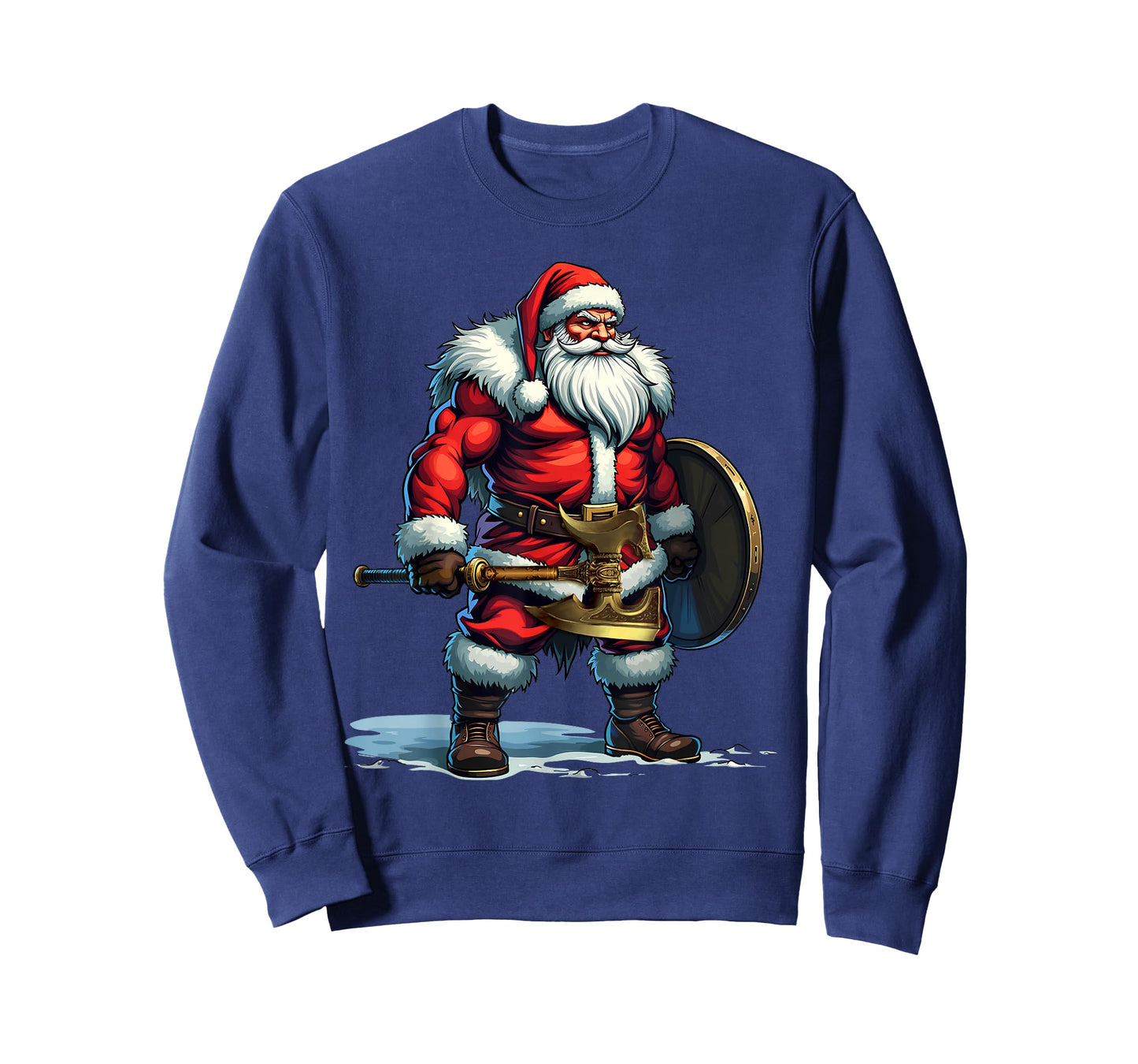 Bad Santa Claus Viking Berserker Look Christmas T-Shirt