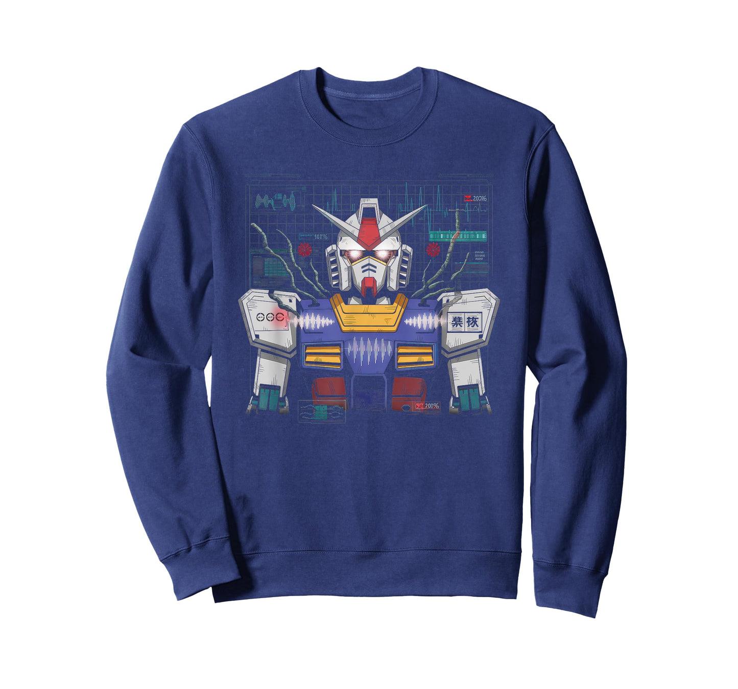 Mecha Tshirt Japanese Mecha Robot Head Anime Art Ukiyo-E T-Shirt