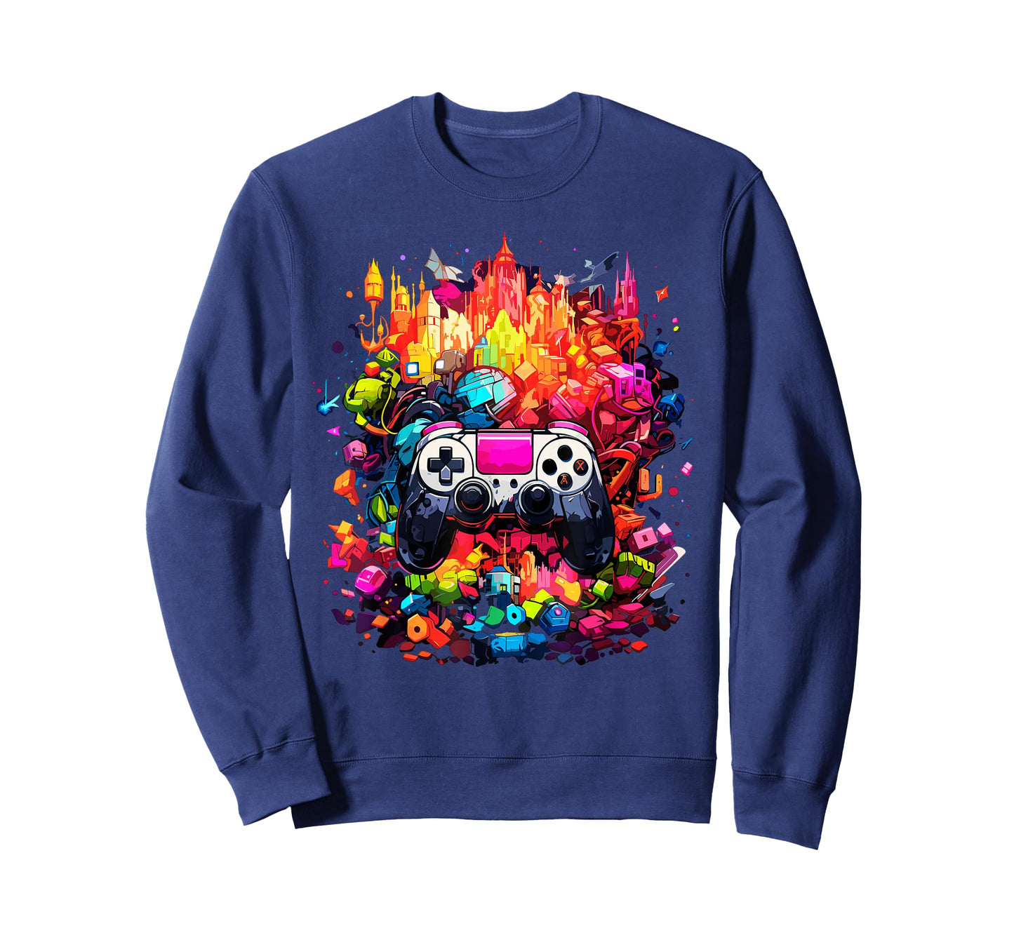 Colorful Video Game Controller Tie Dye Cool Gamer Gaming Tee T-Shirt
