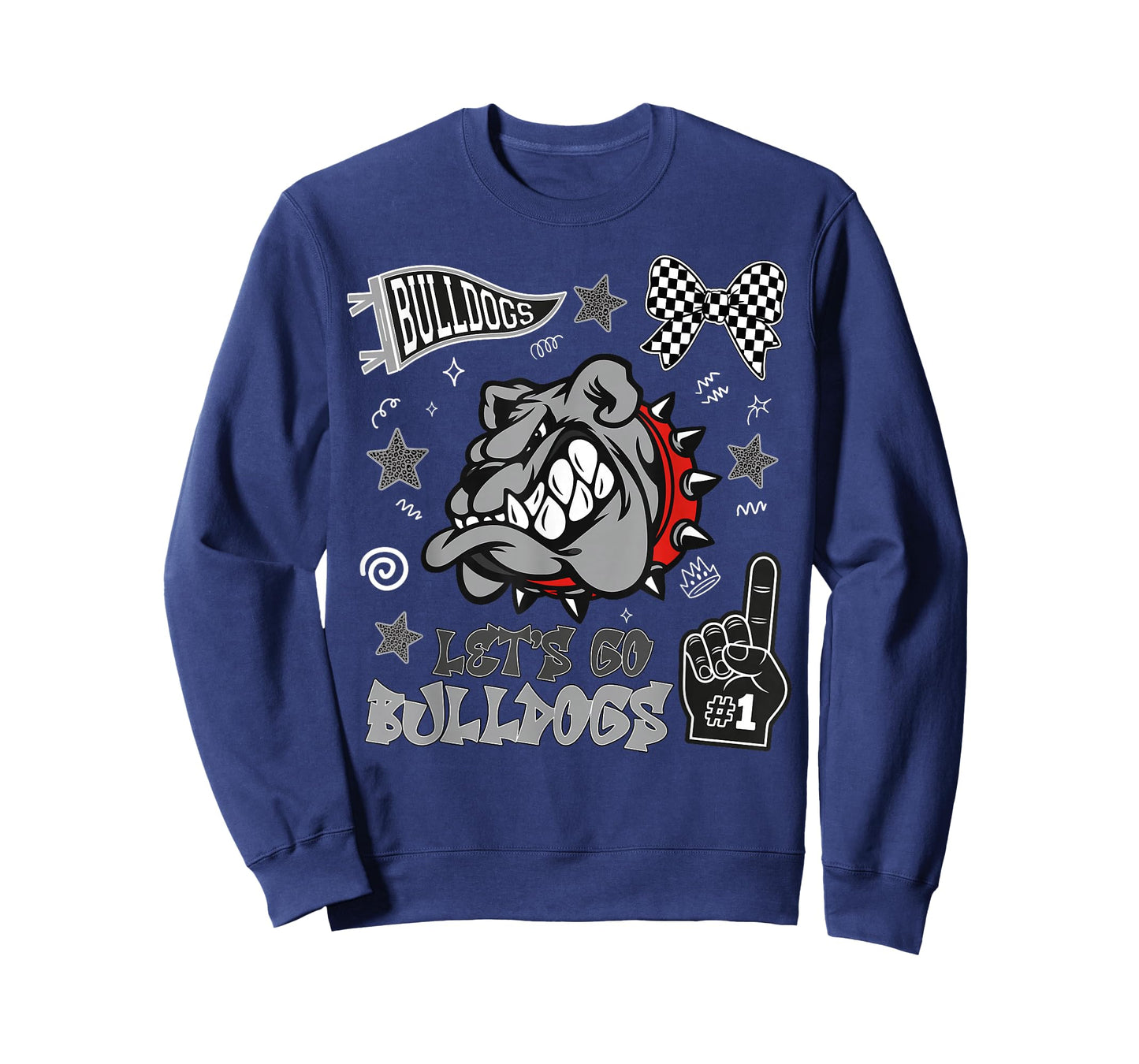 Bulldogs Mascot Back to School Team Spirit Sports Fan T-Shirt
