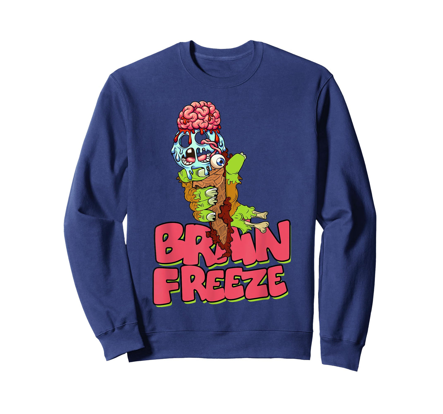 Brain Freeze Scary Zombie Ice Cream Cone Undead Flavor Men Women Kids T-Shirt