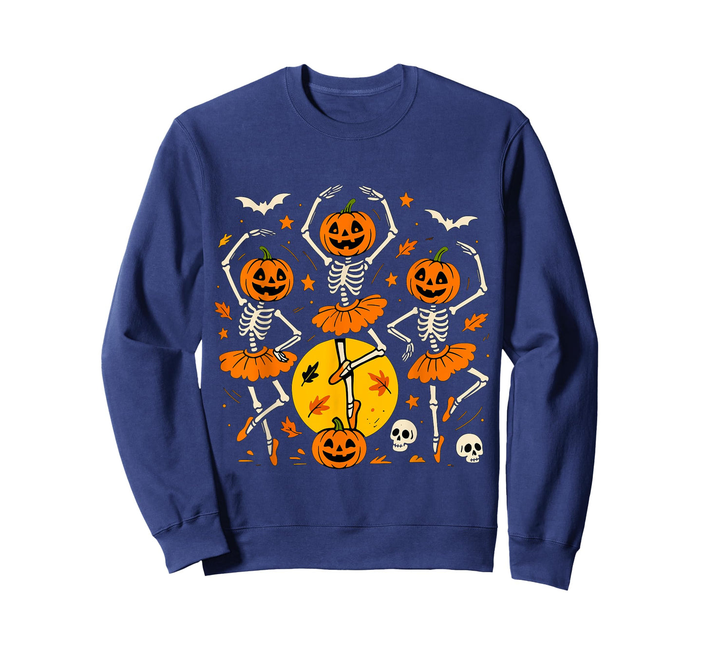 Ballet Pumpkin Skeleton Scary Halloween Men Women Boys Girl T-Shirt