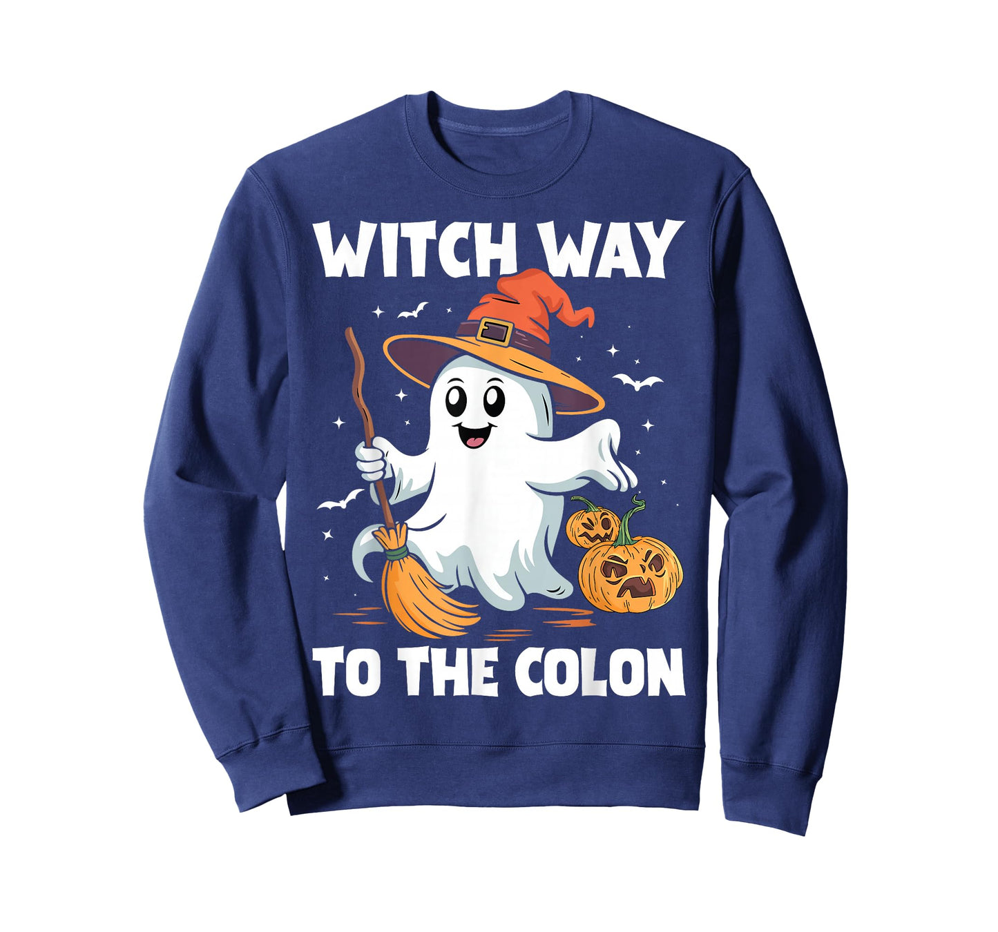 Witch Way to the Colon Cute Ghost Halloween Endoscopy Nurse T-Shirt