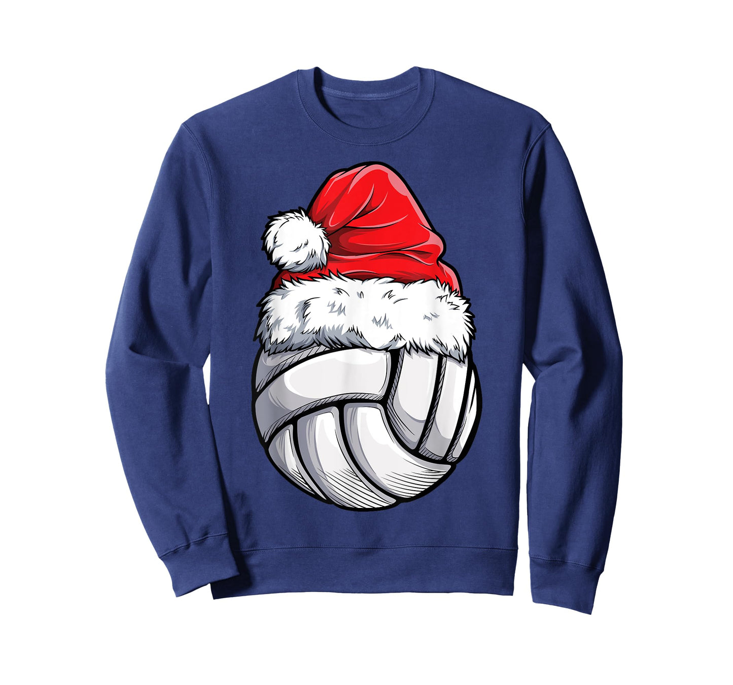 Christmas Volleyball Ball Santa Hat Xmas Girls Women Sports T-Shirt