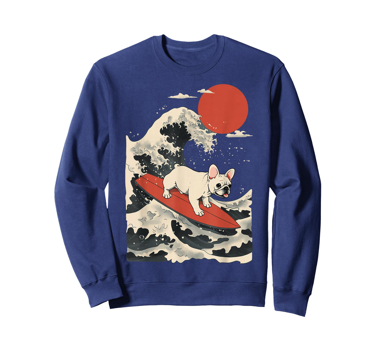French Bulldog Surfing Japanese T-Shirt