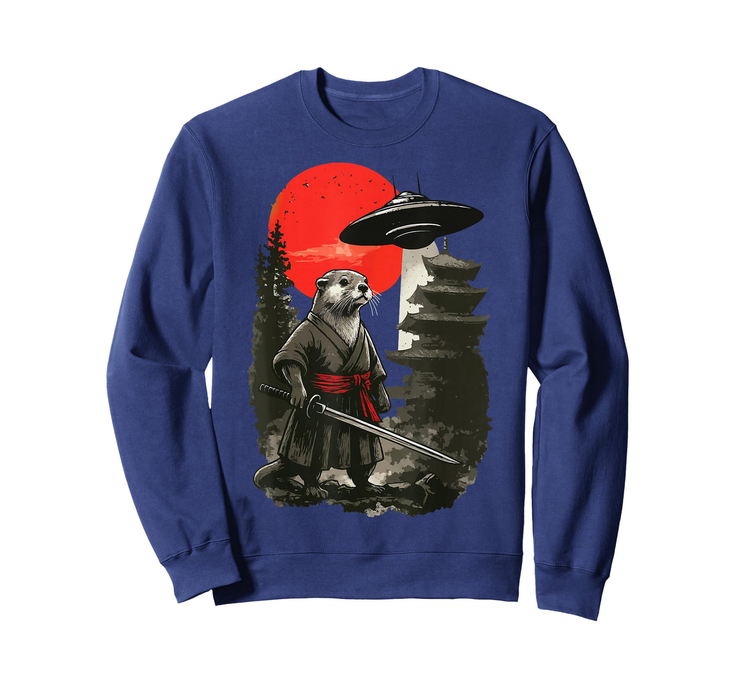 Otter Samurai UFO Alien T-Shirt