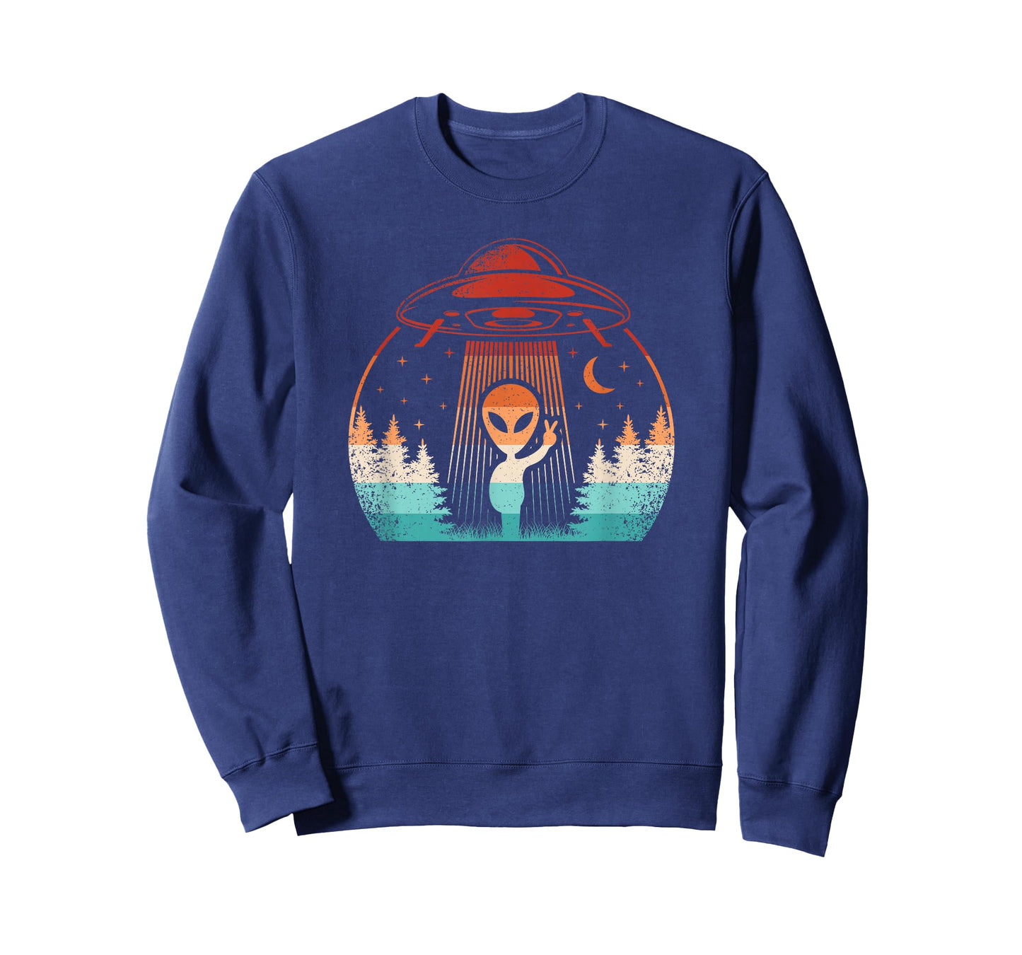 Funny Alien UFO Extraterrestrial Retro Space Men Boys Kids T-Shirt