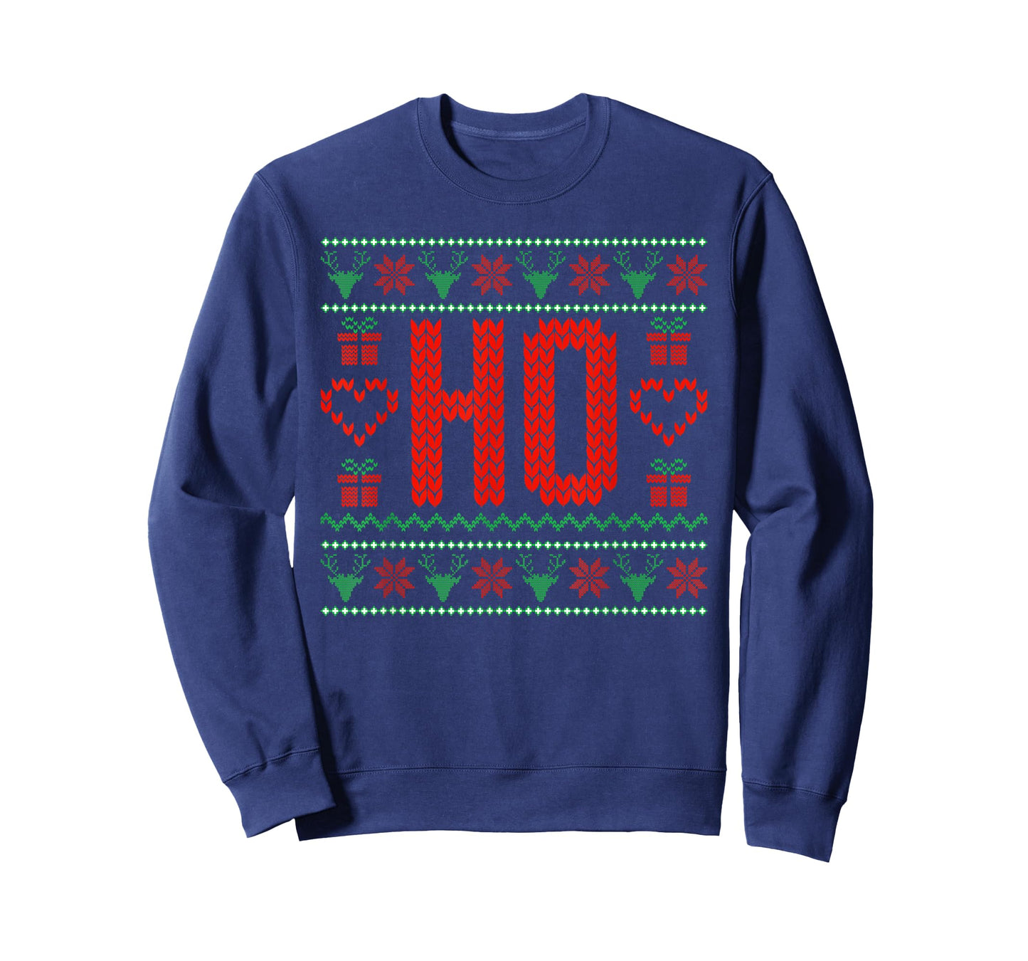 Where My Ho's at Ugly Christmas Sweater Couples Matching T-Shirt