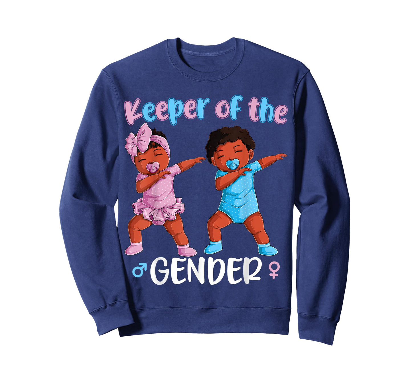 Keeper Of The Gender Reveal Black Baby Announcement Women T-Shirt
