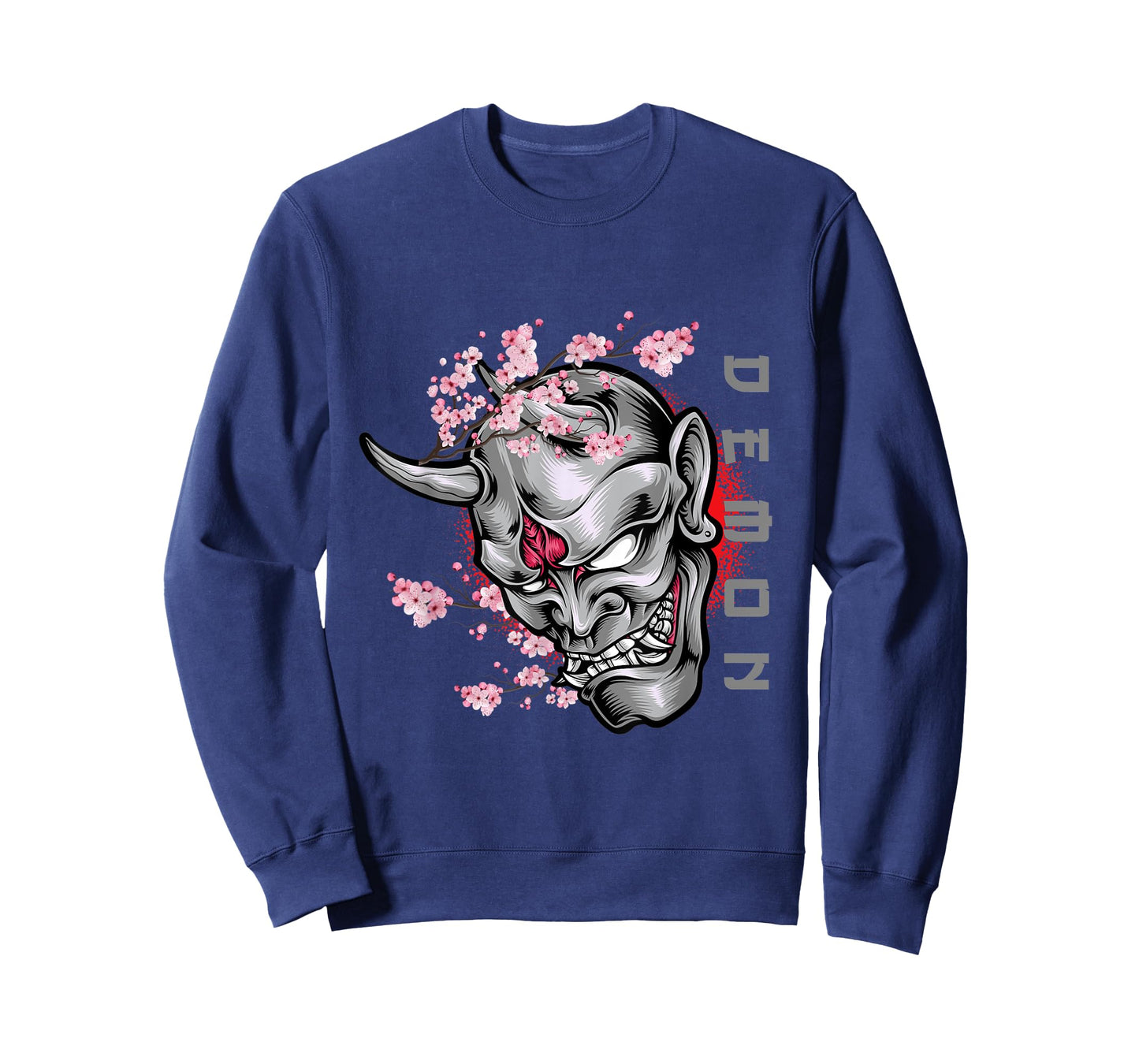 Cool Japanese Demon Oni Face Otaku Anime Style Manga Art T-Shirt
