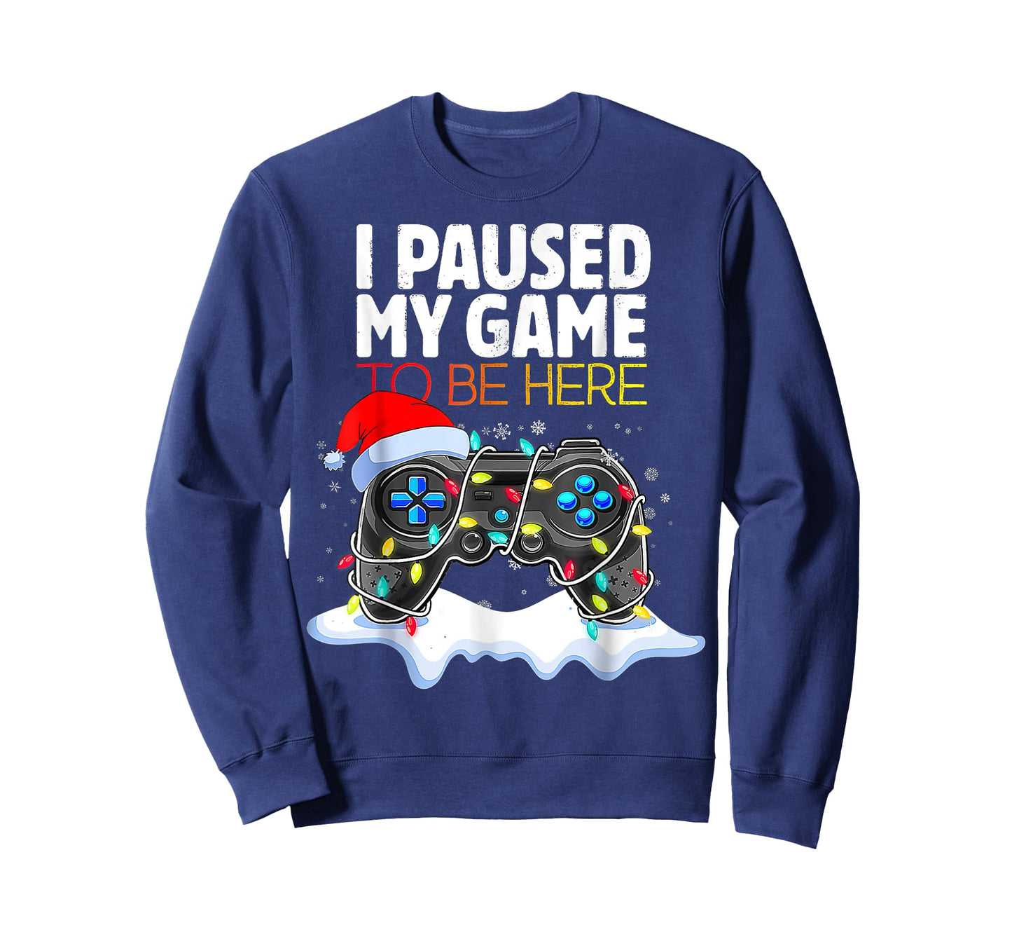 I Paused My Game To Be Here Funny Christmas Gamer Boys T-Shirt