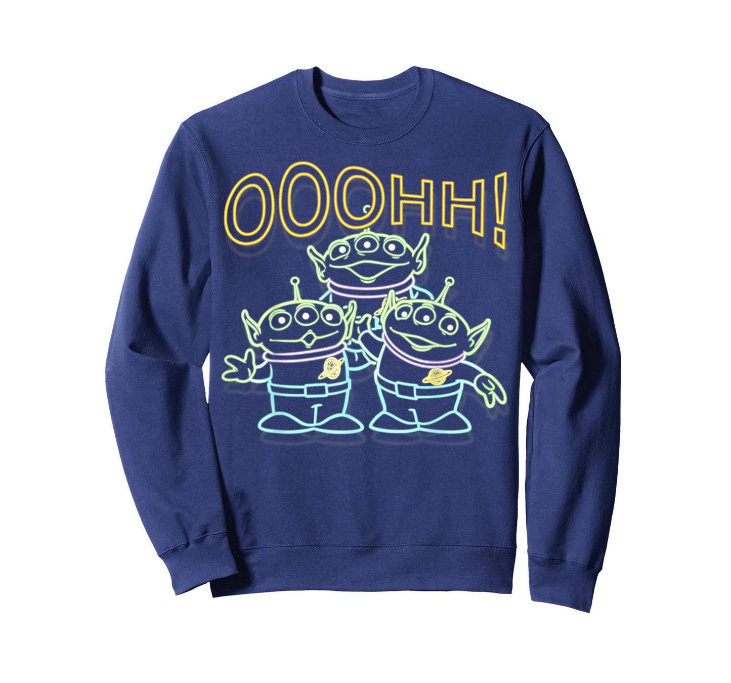 Disney Pixar Toy Story Neon Aliens Ooohh Outline Portrait T-Shirt