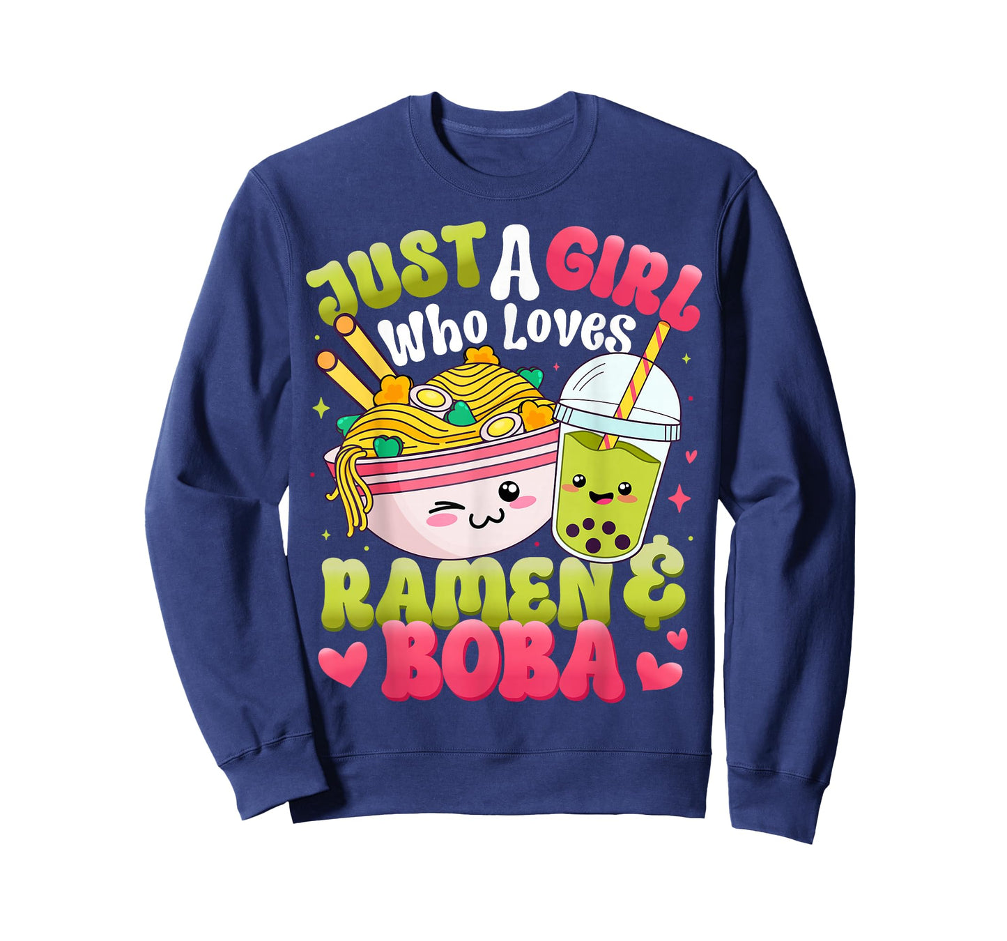 Just A Girl Who Loves Boba Tea And Ramen Bubble Tea Japanese T-Shirt