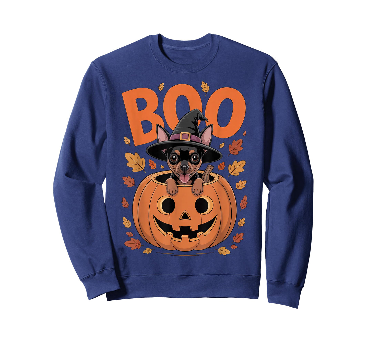 Min Pin Costume on Pumpkin Halloween Miniature Pinscher T-Shirt