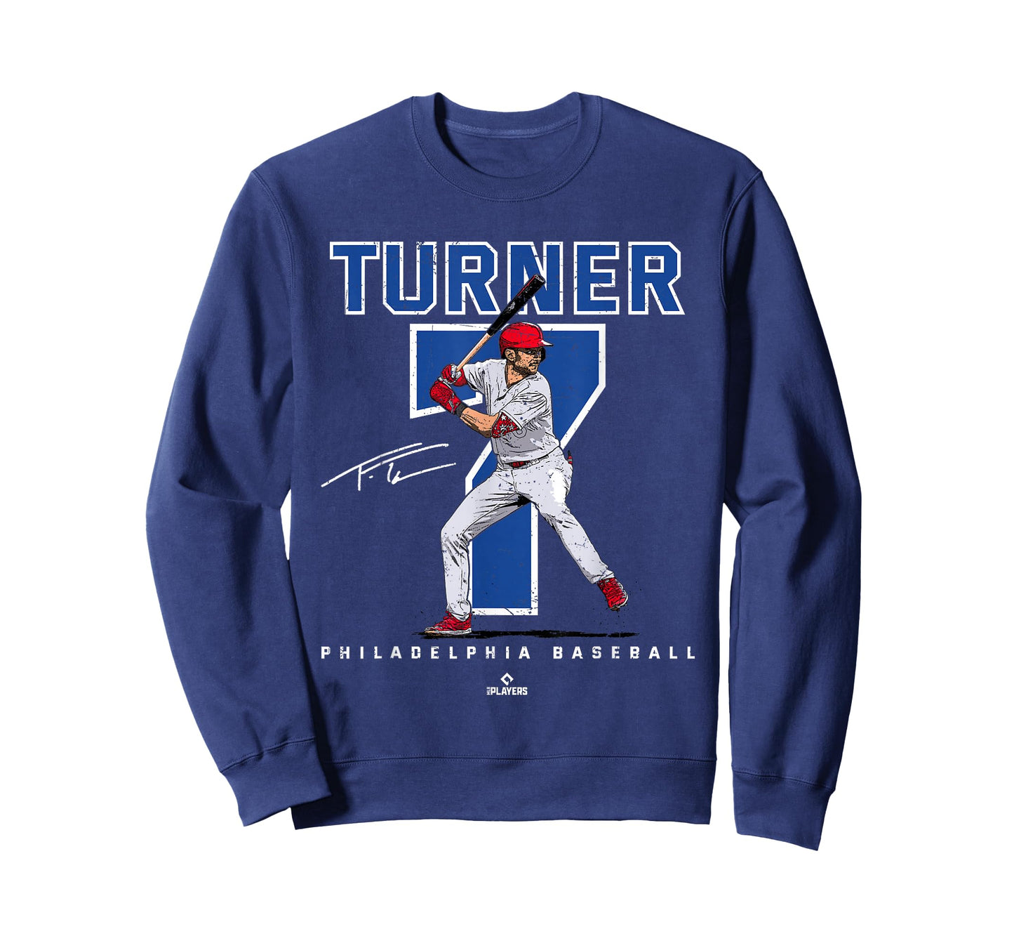 Number and Portrait Trea Turner Philadelphia MLBPA T-Shirt