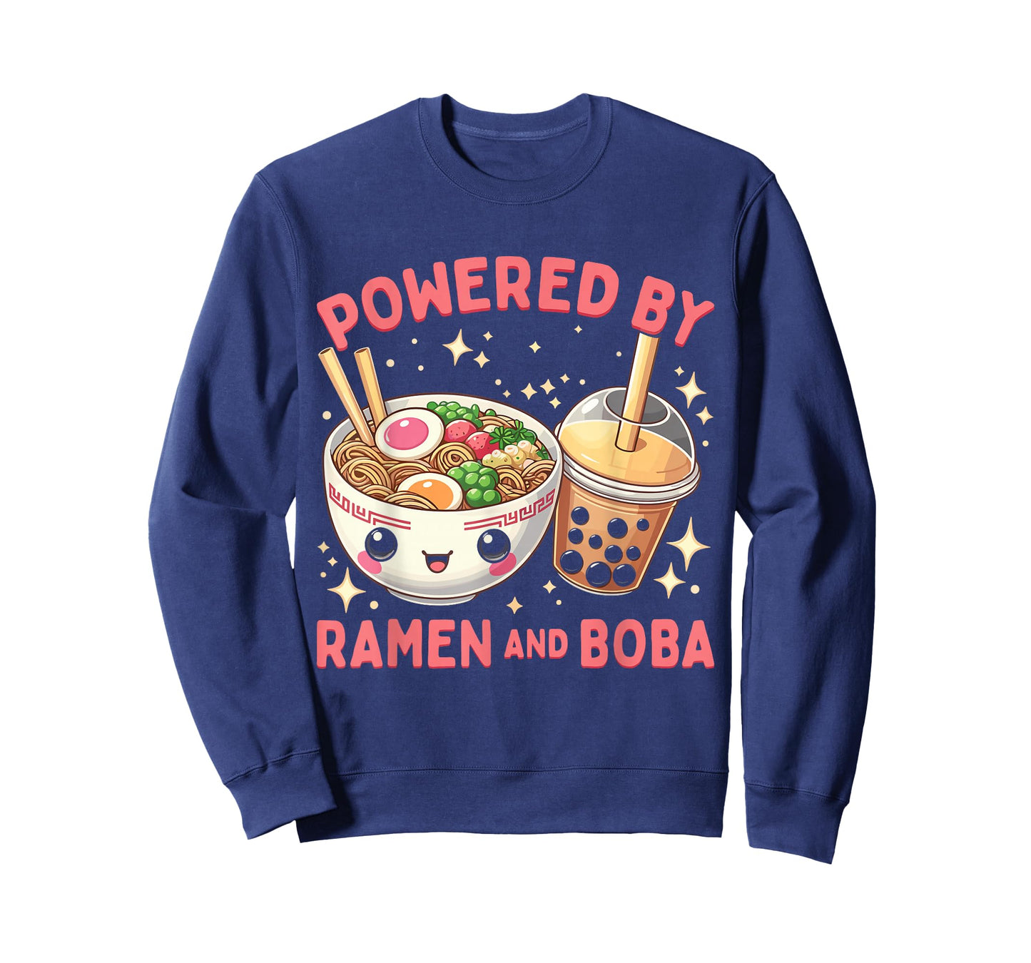 Powered by Ramen and Boba Ramen Boba Bubble Tea T-Shirt