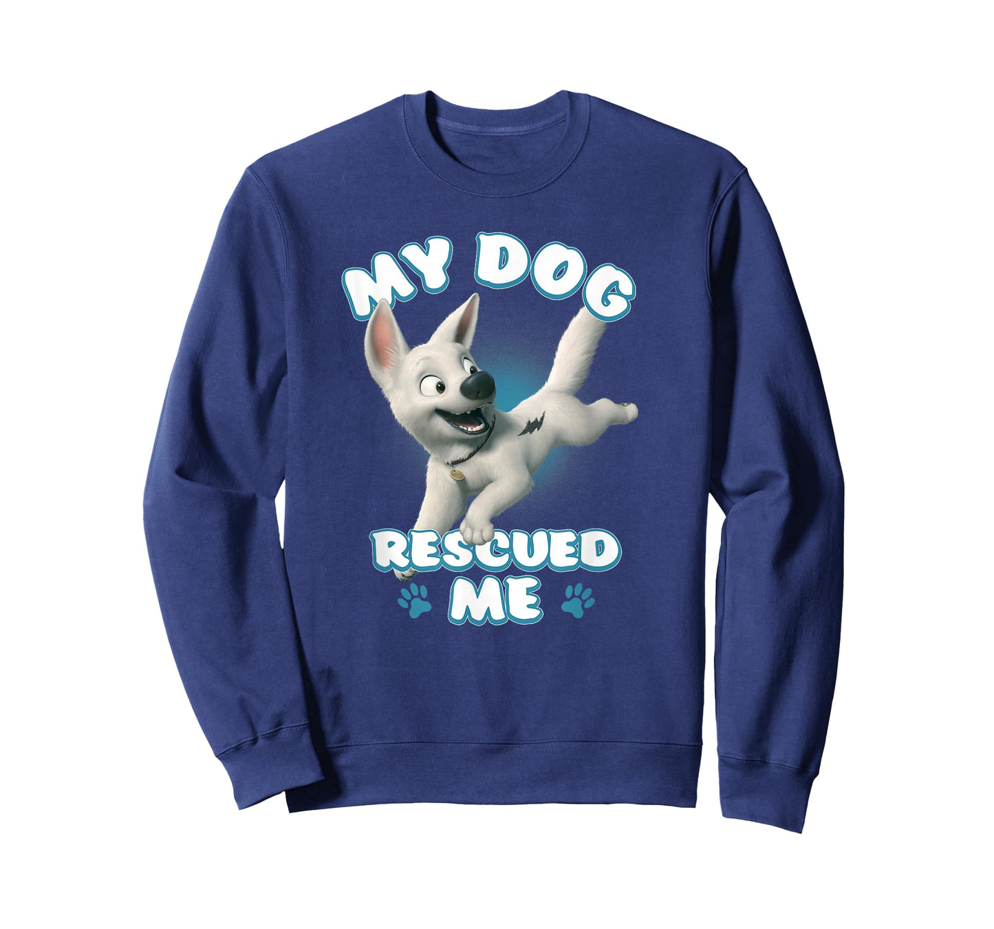 Disney Bolt My Dog Rescued Me Paw Prints T-Shirt