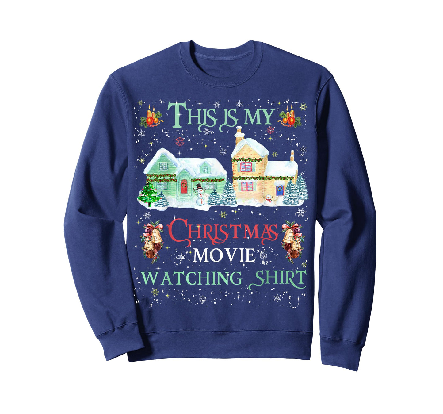 Christmas Movie Watching Shirt Family Matching Xmas T-Shirt T-Shirt