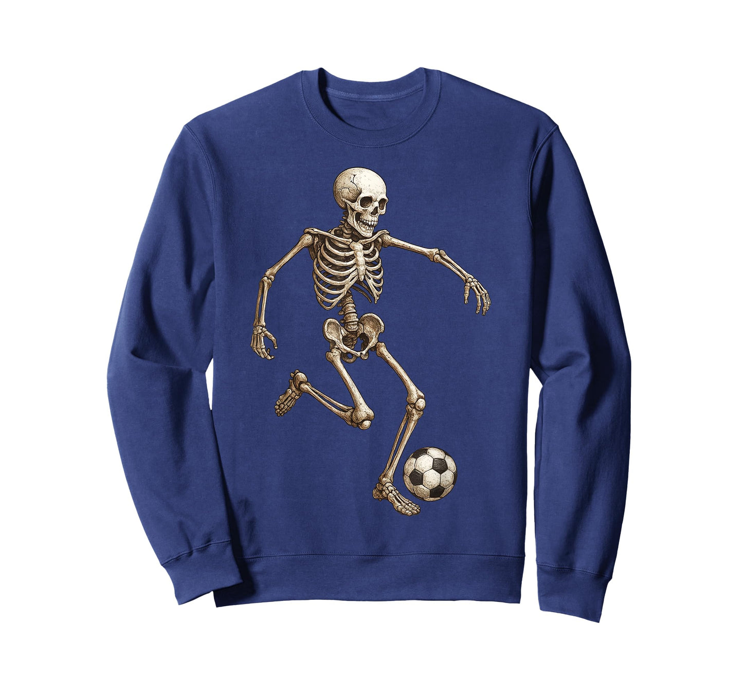 Skeleton Soccer Retro Halloween Costume Funny Men Boys Kids T-Shirt