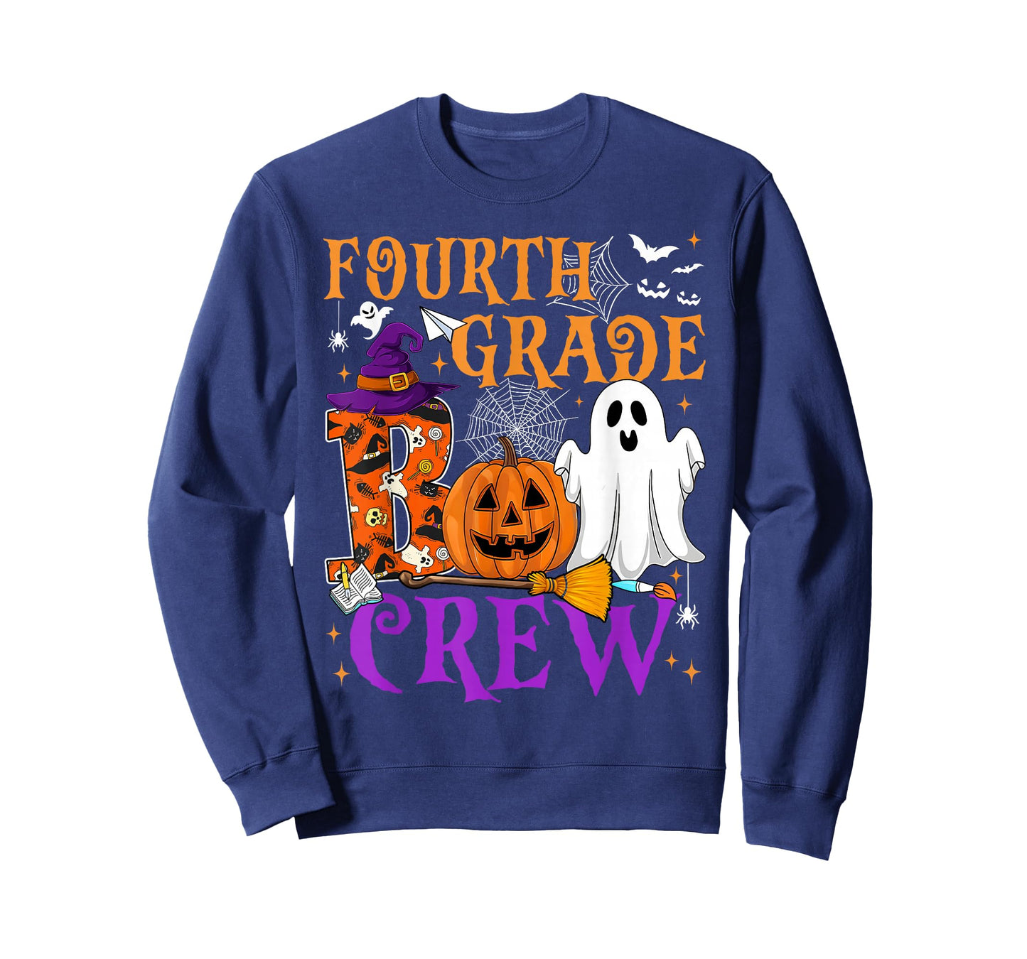 4th Grade Boo Crew Teacher Student Funny Halloween Costume T-Shirt
