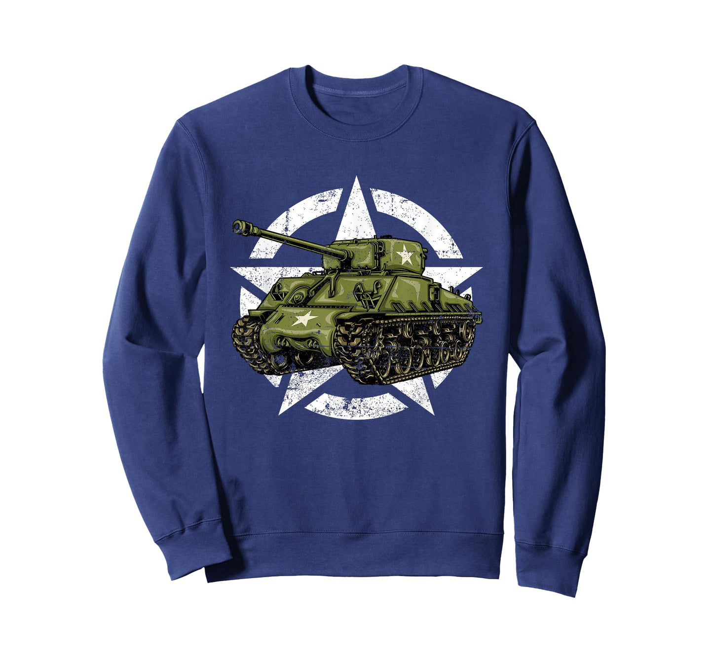 Sherman M4 World War 2 Army Tank Vintage Tank a Military Boy T-Shirt