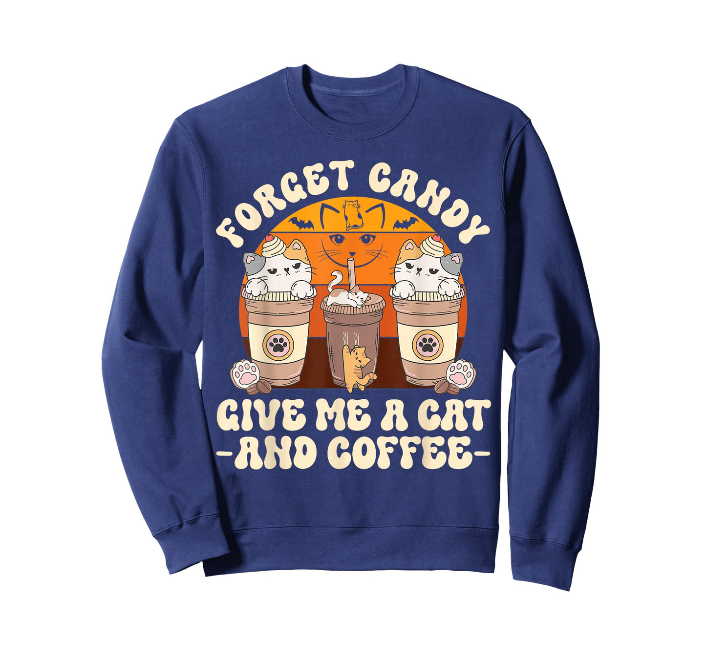 Forget Candy Give Me Cat and Coffee Halloween T-Shirt