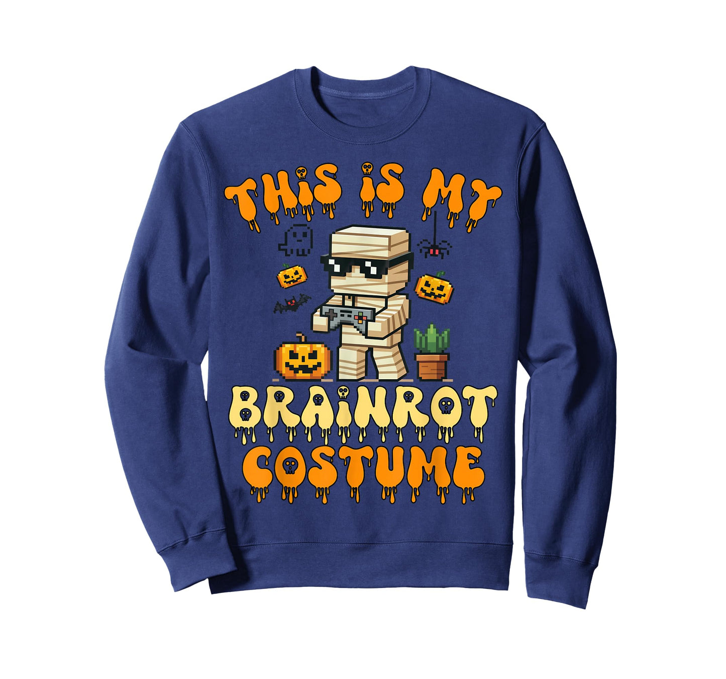 Brain Rot Halloween Costume Shirt Kids Zombie Brainrot Gamer T-Shirt
