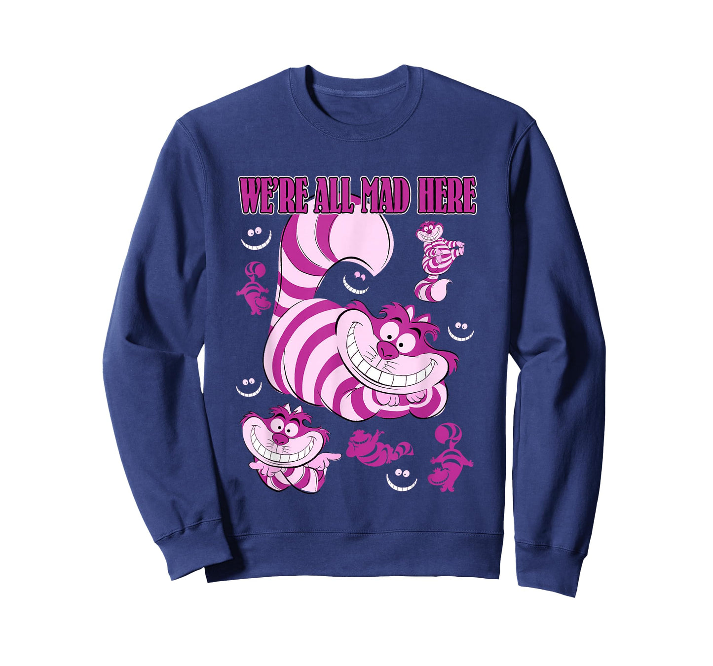 Disney Alice in Wonderland Cheshire Cat We're All Mad Here T-Shirt