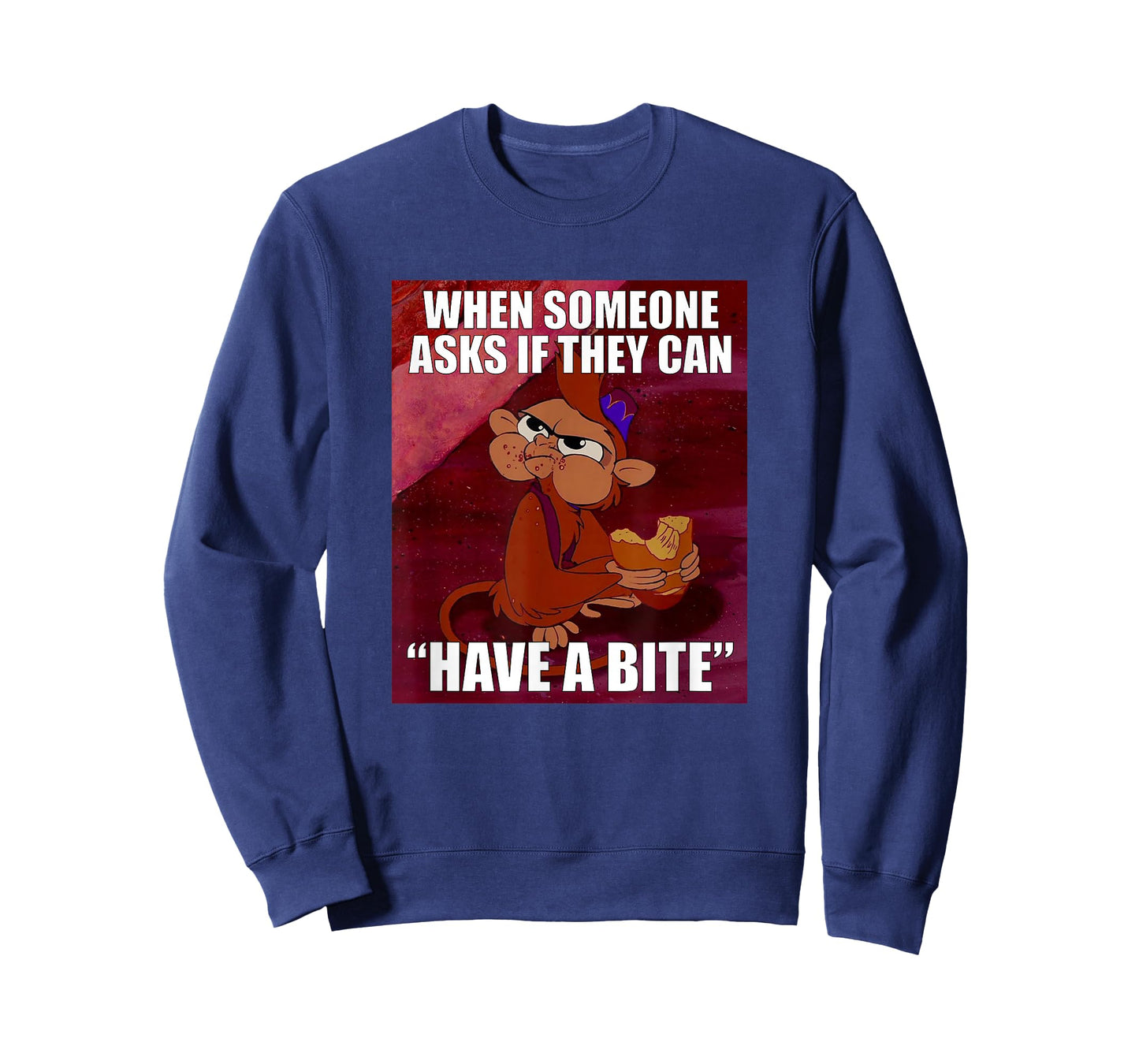 Disney Aladdin Abu Can I Have A Bite? Big Chest Movie Poster T-Shirt
