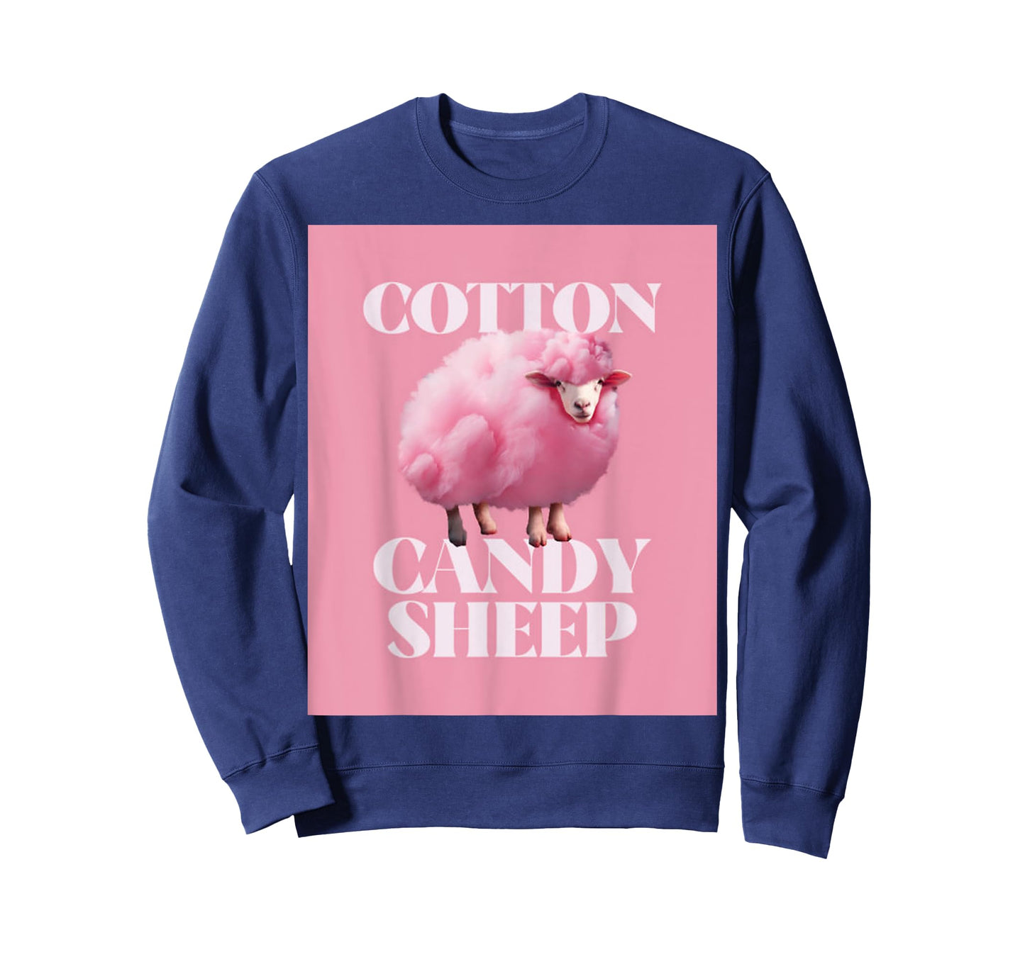 Fun Cute Fluffy Pink Sheep Design T-Shirt
