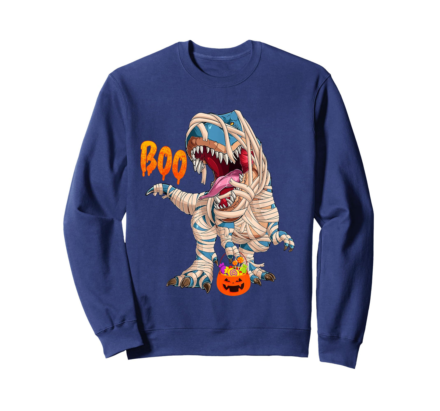 BOO Halloween Ghost Skeleton Dinosaur T-Rex T-Shirt