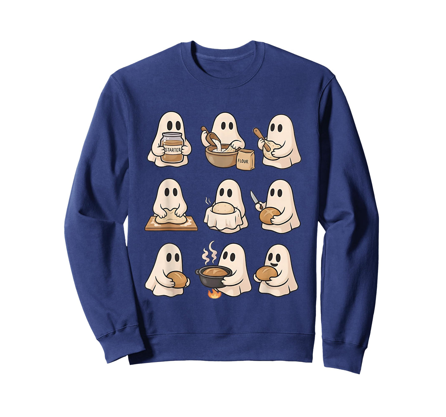 Cute Halloween Ghost Baking Bread Spooky Ghost Bake Bread T-Shirt